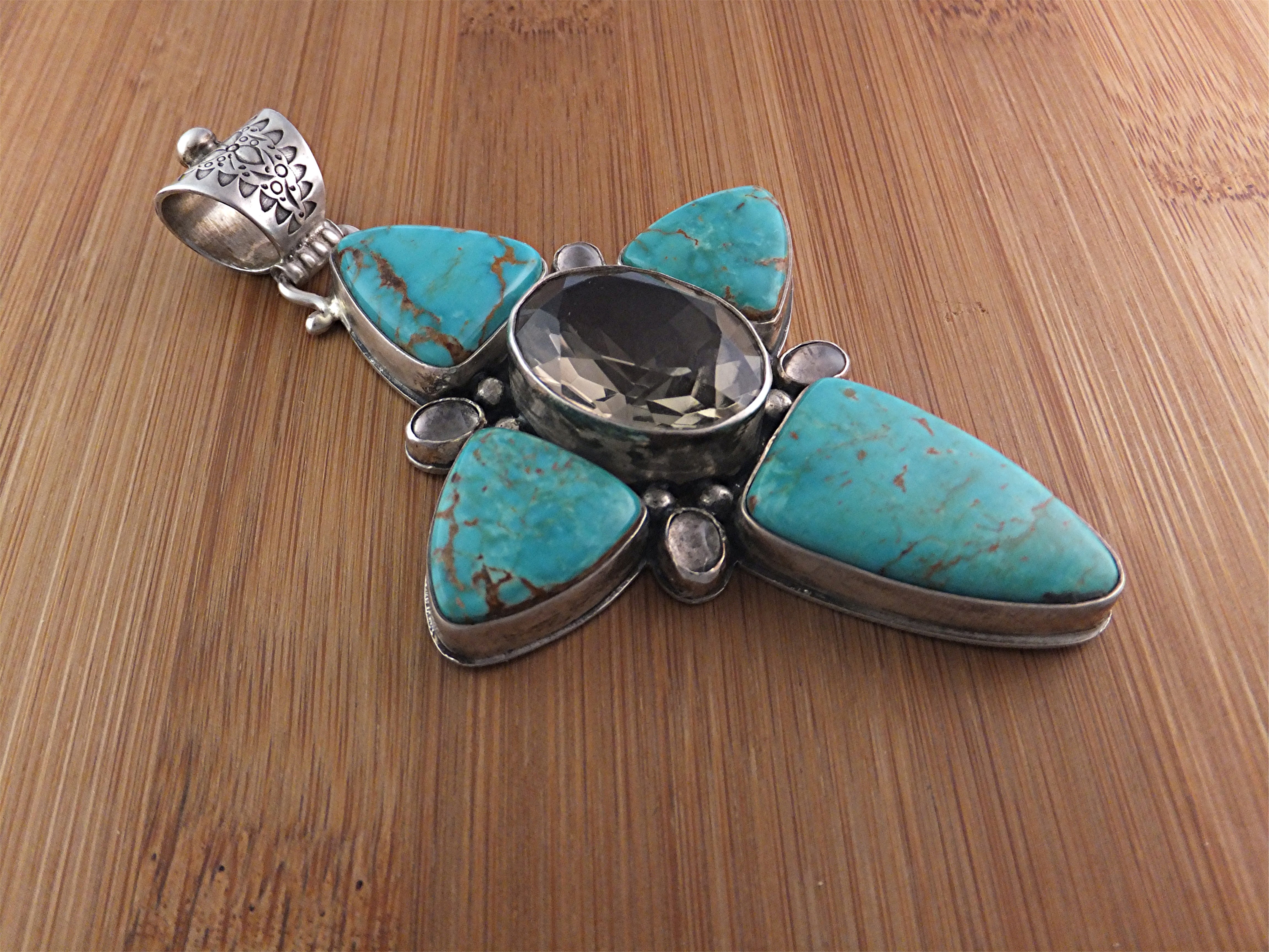 David Troutman Kingman Turquoise Citrine Sterling Silv