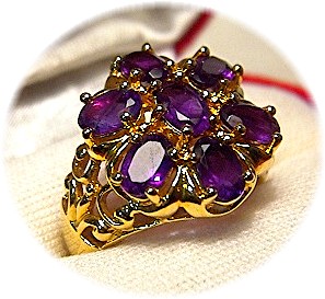 Amethyst Gold Vermeil Sterling Silver Ring