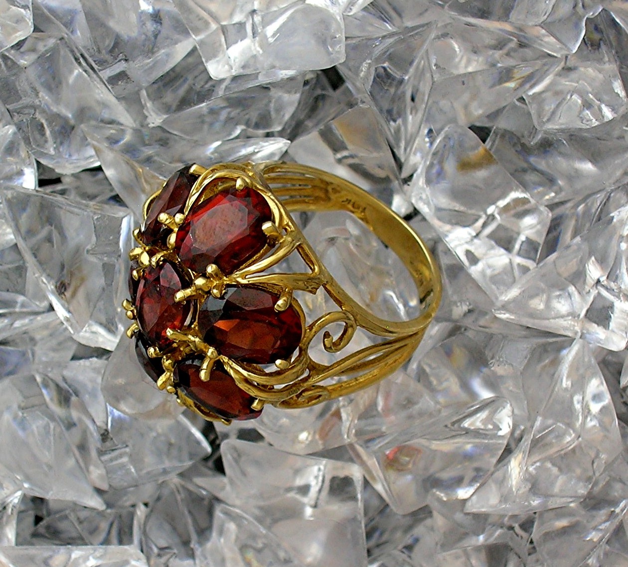 Amethyst Gold Vermeil Sterling Silver  Ring