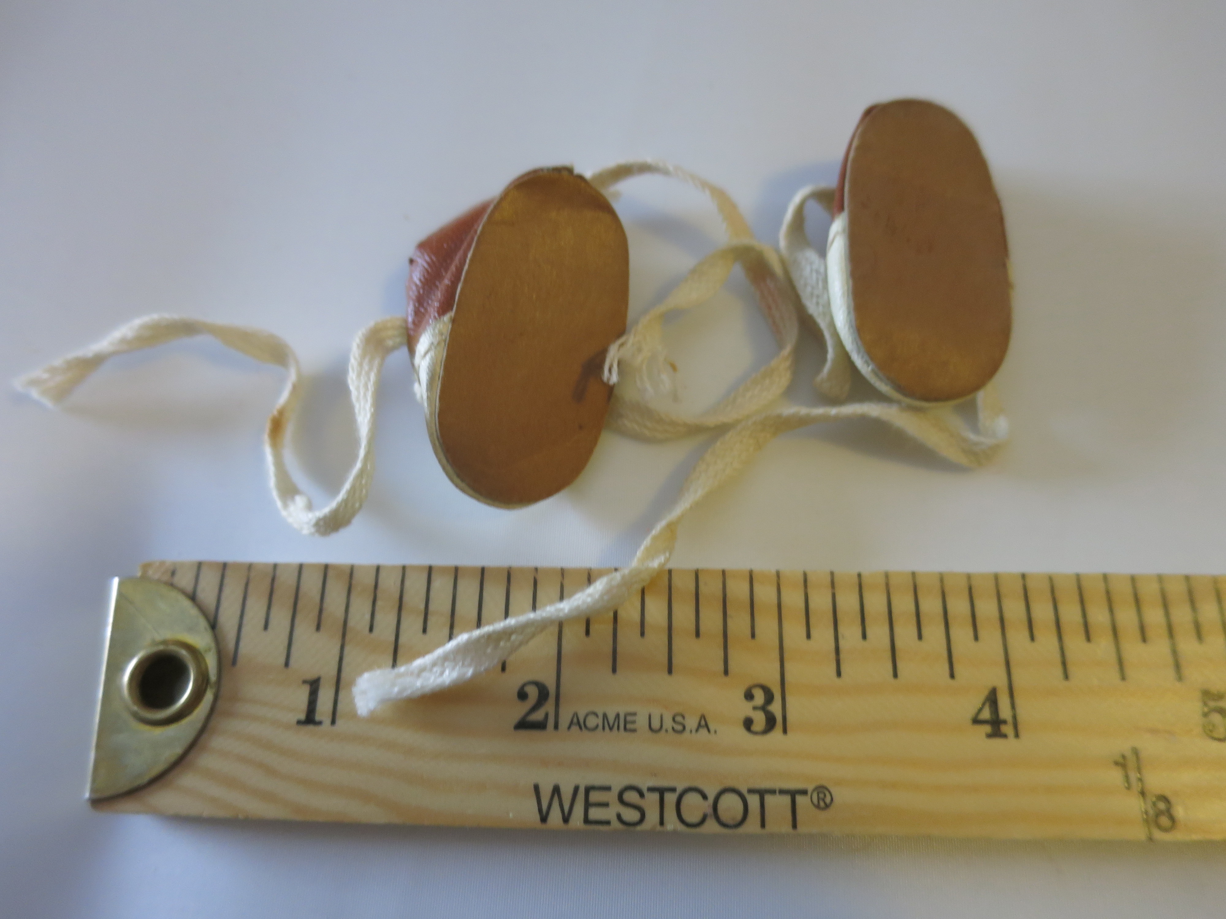 Doll House Accessories Doll Leather Shoes that tie