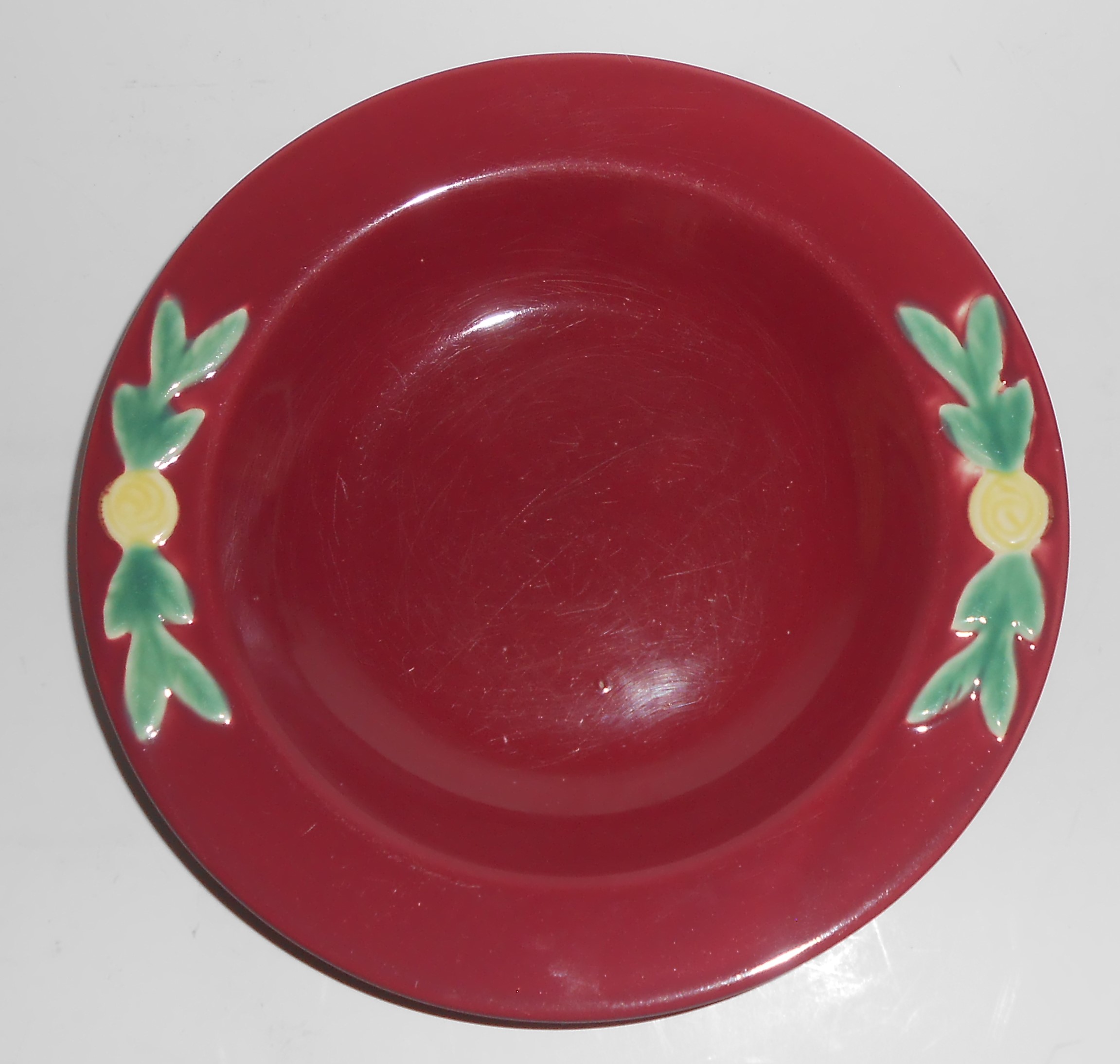 Coors Pottery Rosebud Red Rimmed Soup Bowl MINT #2