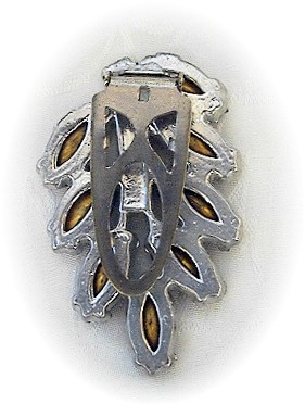 Dress Clip Crystal Red White Blue Green Leaf