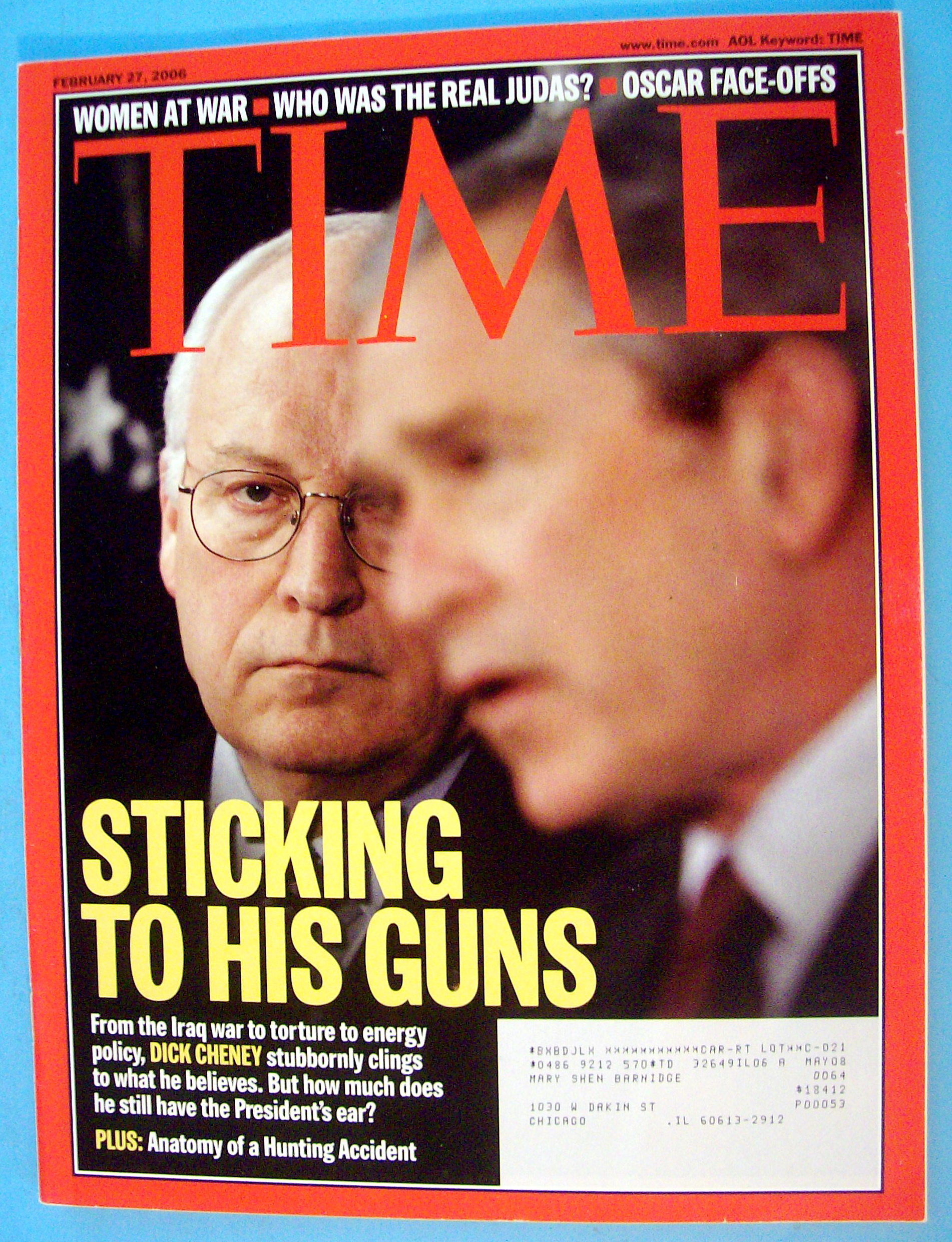 Time Magazine February 27, 2006 Sticking To His Guns