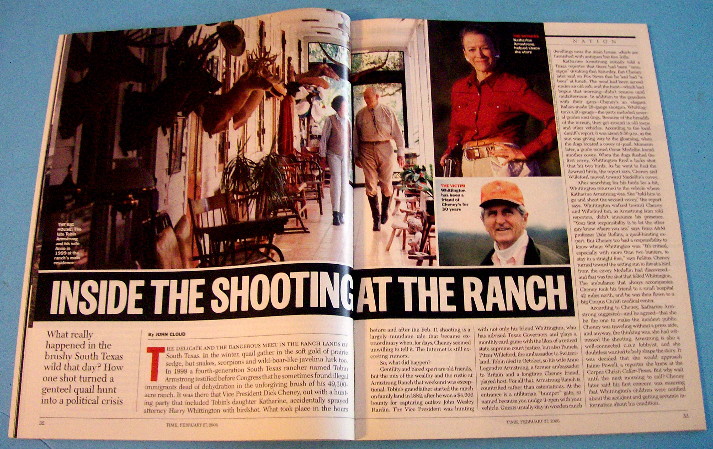 Time Magazine February 27, 2006 Sticking To His Guns
