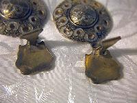 Chased Drop Earrings From Toledo Spain