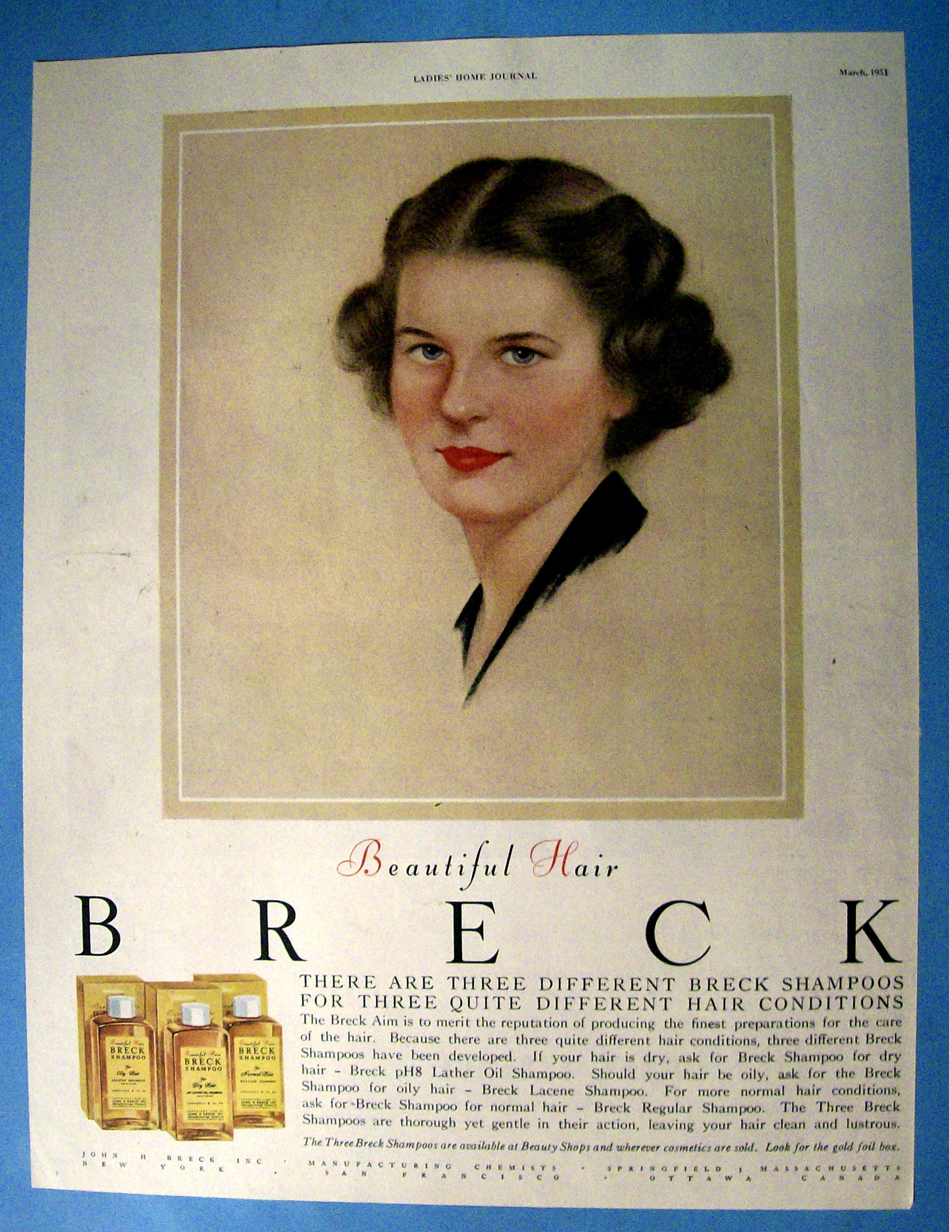 1951 Breck Shampoo with Breck Woman