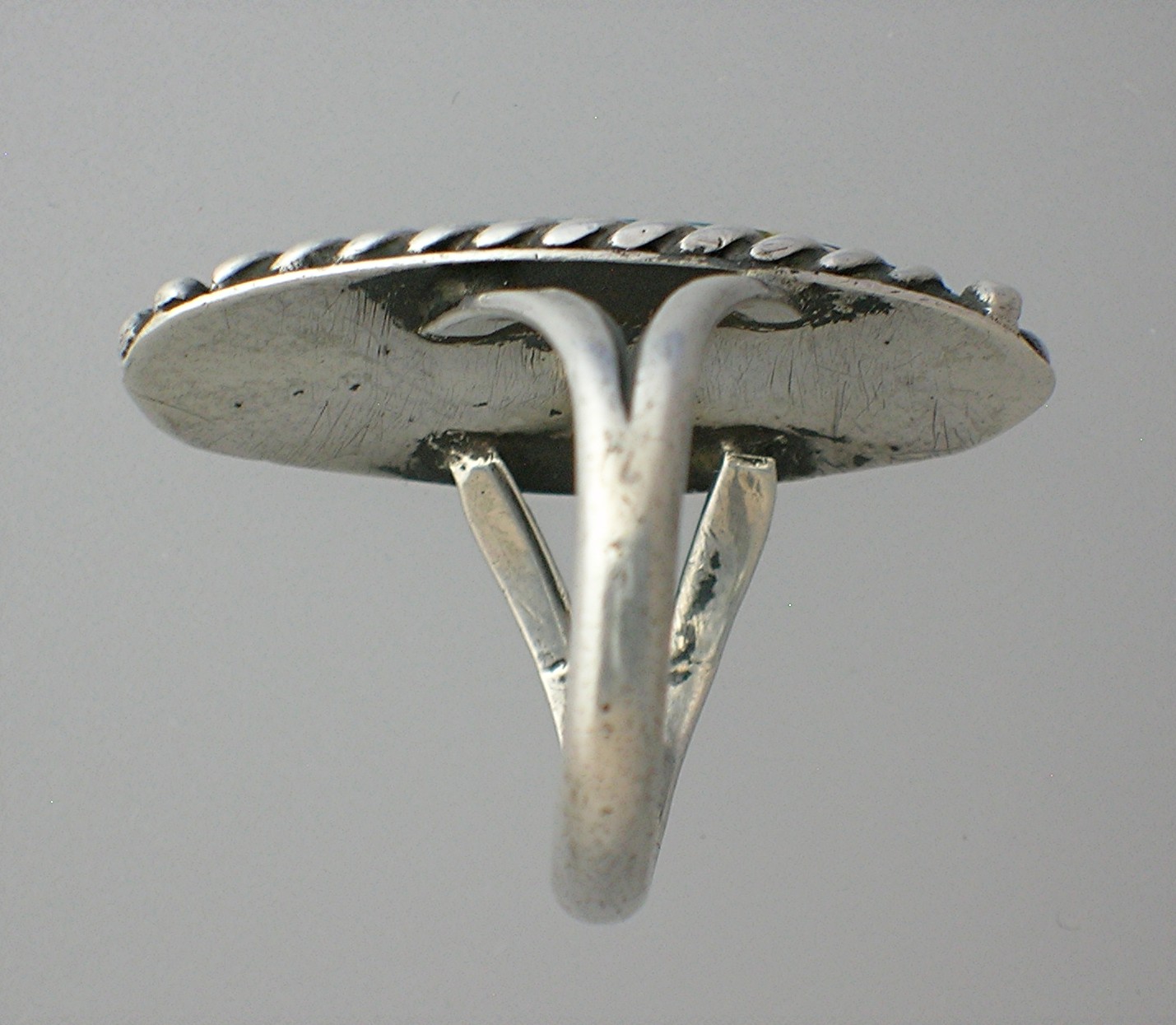 Navajo  Turquoise Onyx Gold Silver Ring