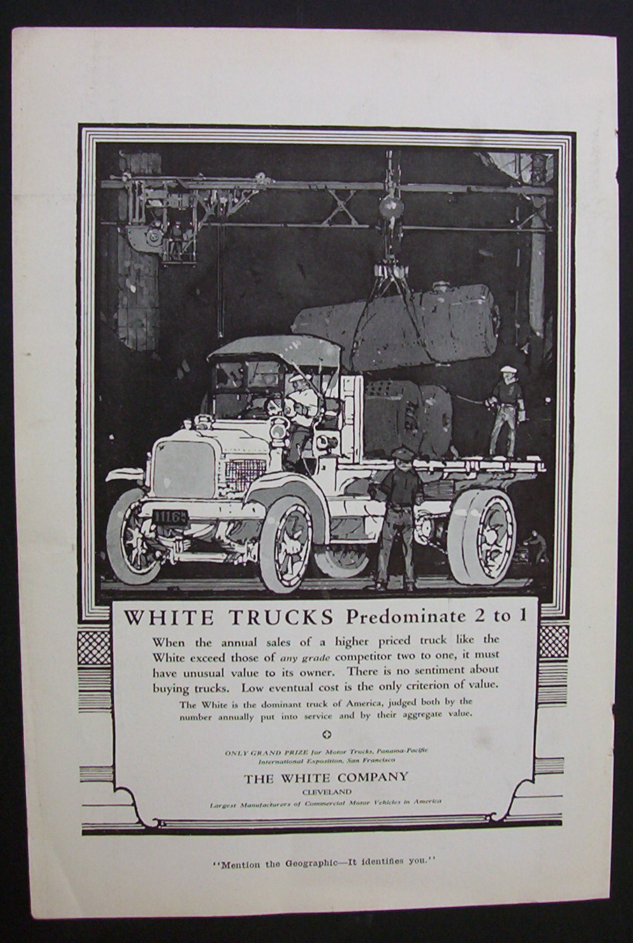 1916 Dual Ad: White Trucks & Gruen Watches