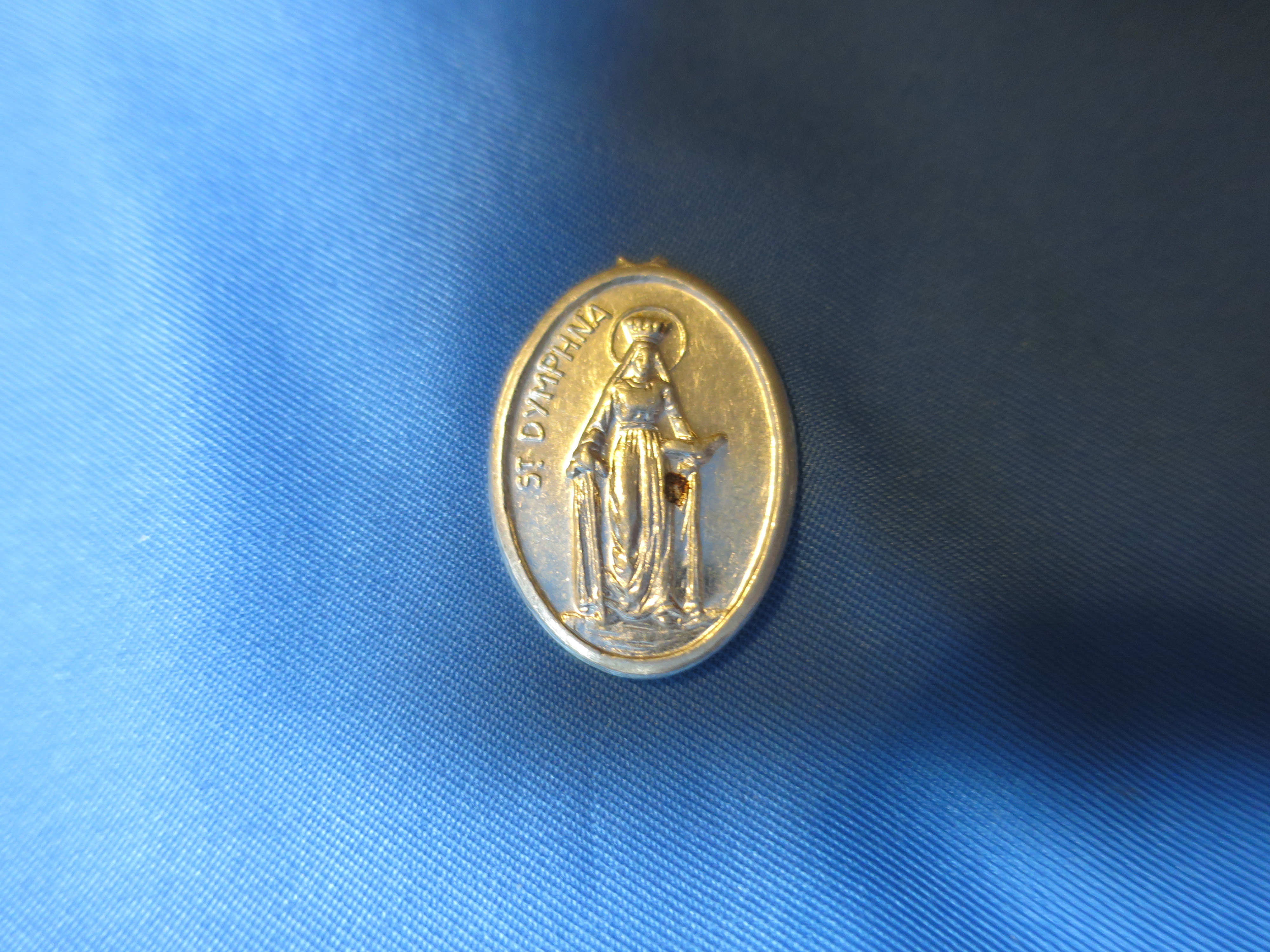 Vintage Medal St. Dymphna St. Dymphna Pray for Us Italy