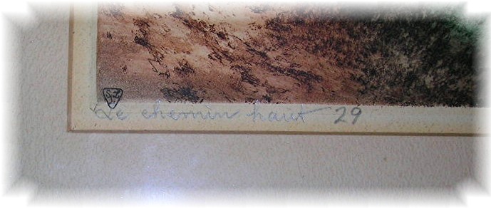 FRAMED ETCHING NUMBER 29 - PIERRE Sydney Lucas