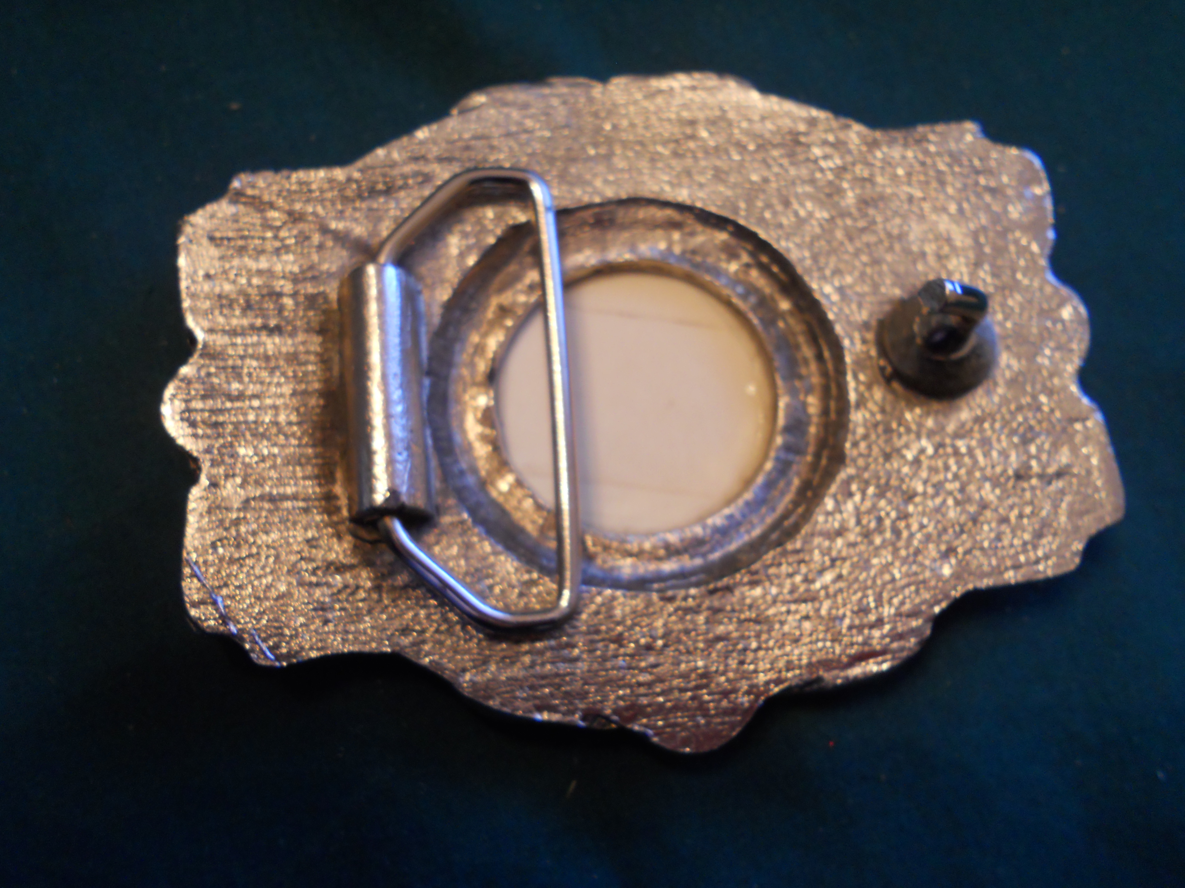 Scrimshaw Ship Belt Buckle