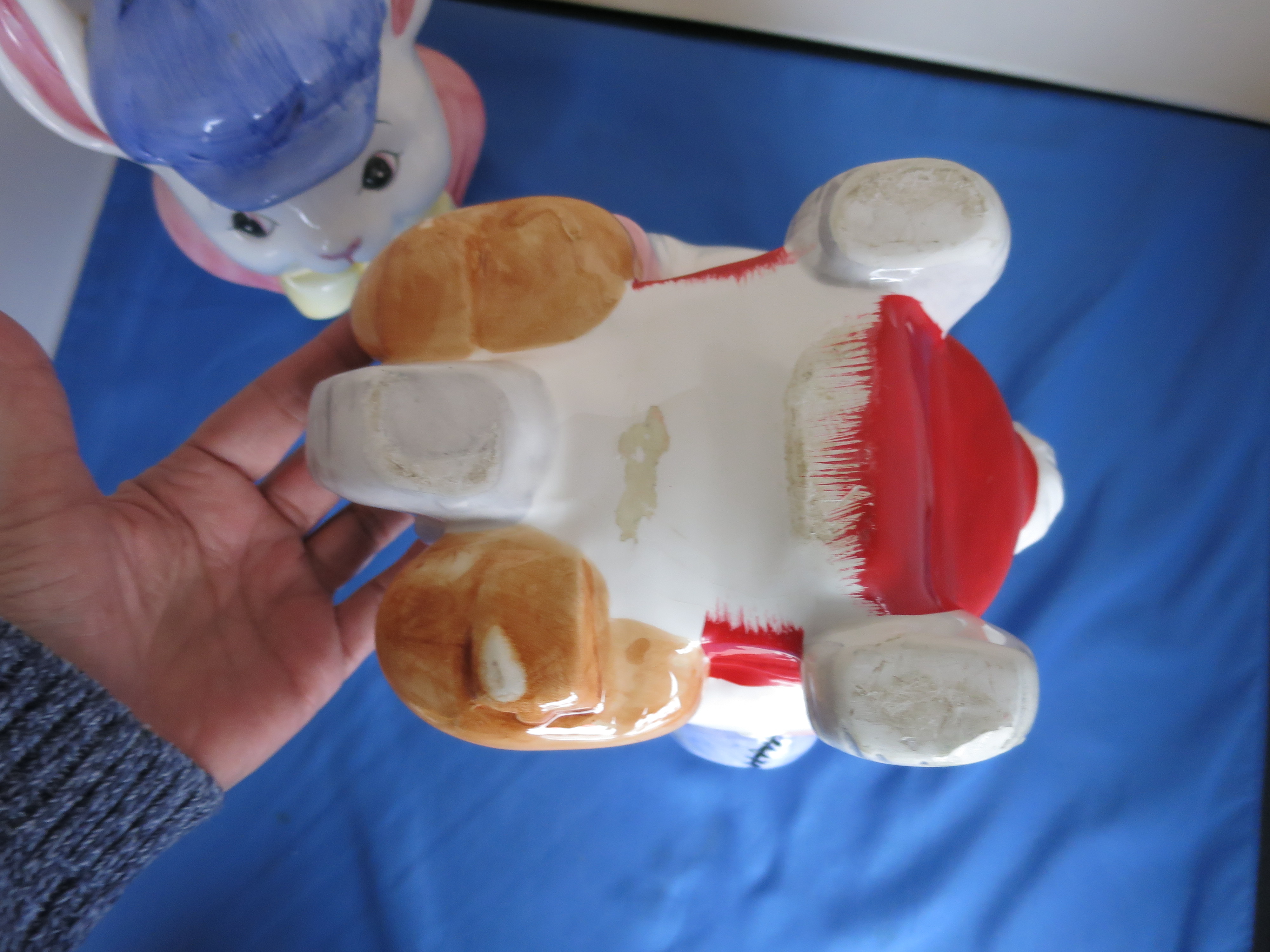 Cooks Bazaar Bunny Rabbit on Tricycle Cookie Jar