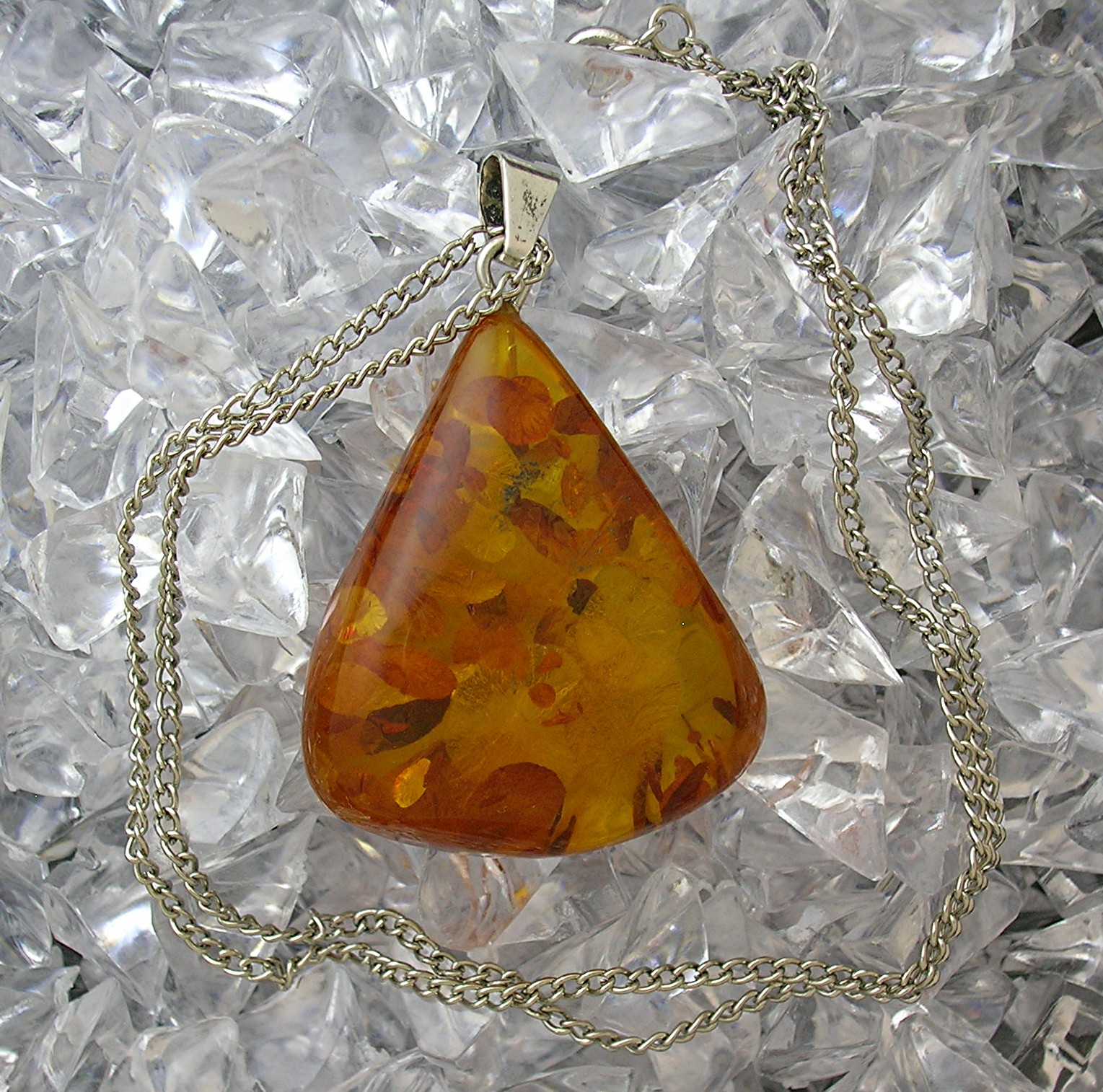 Amber Pendant, Sterling Silver Bale . . . . . .