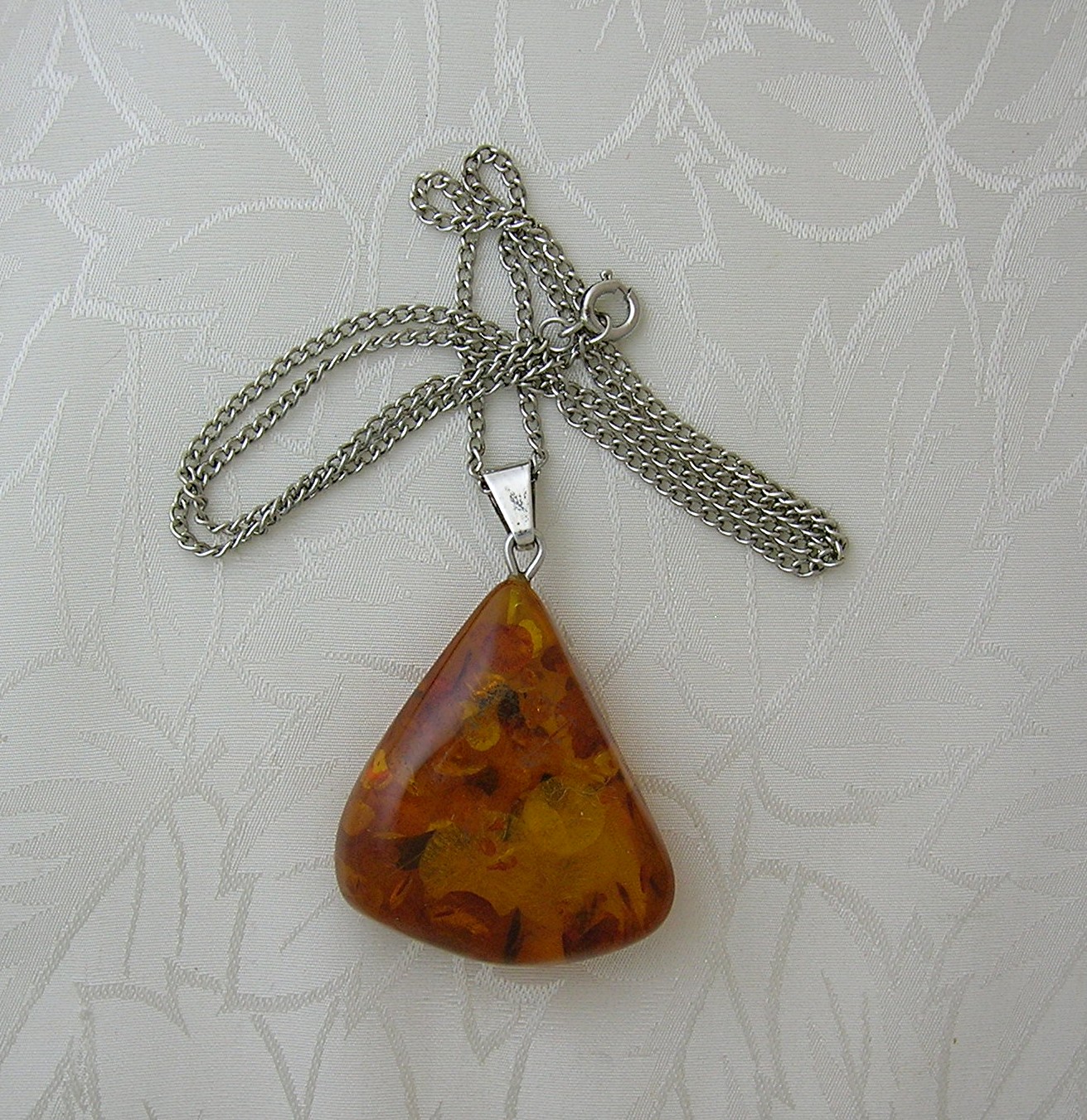Amber Pendant, Sterling Silver Bale . . . . . .
