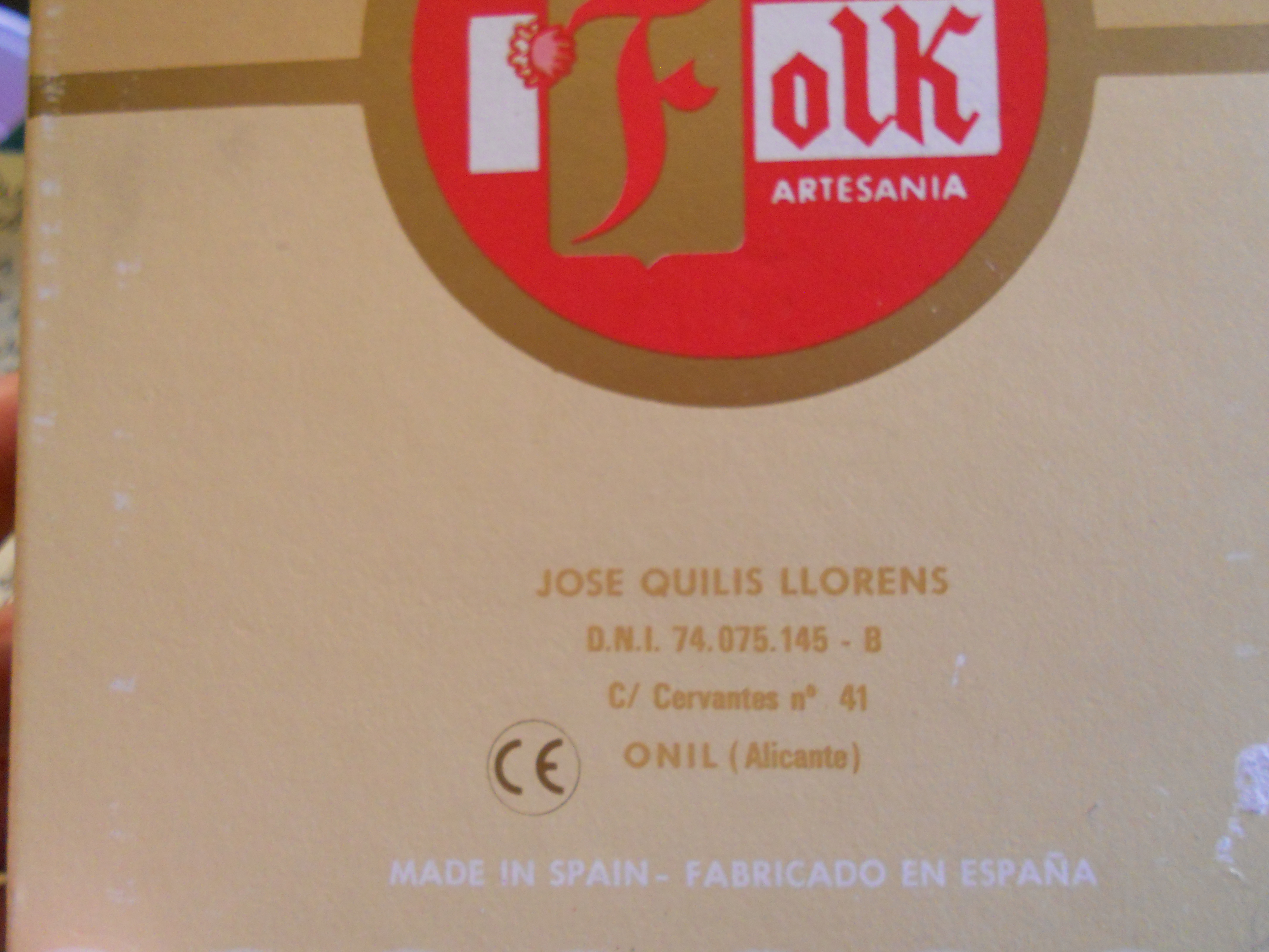 Folk Artesania Doll Jose Quilis Llorens
