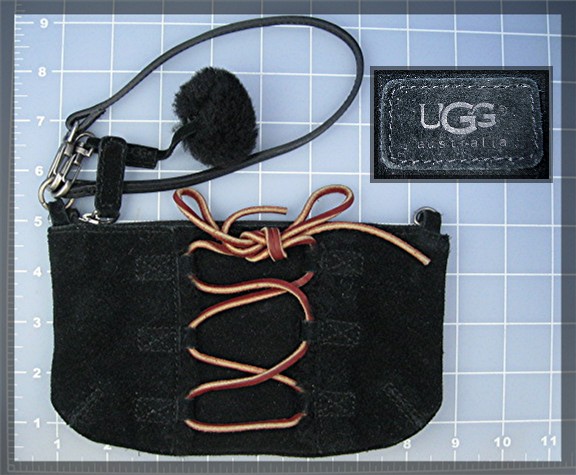 Bag UGG black Suede with Leather Small