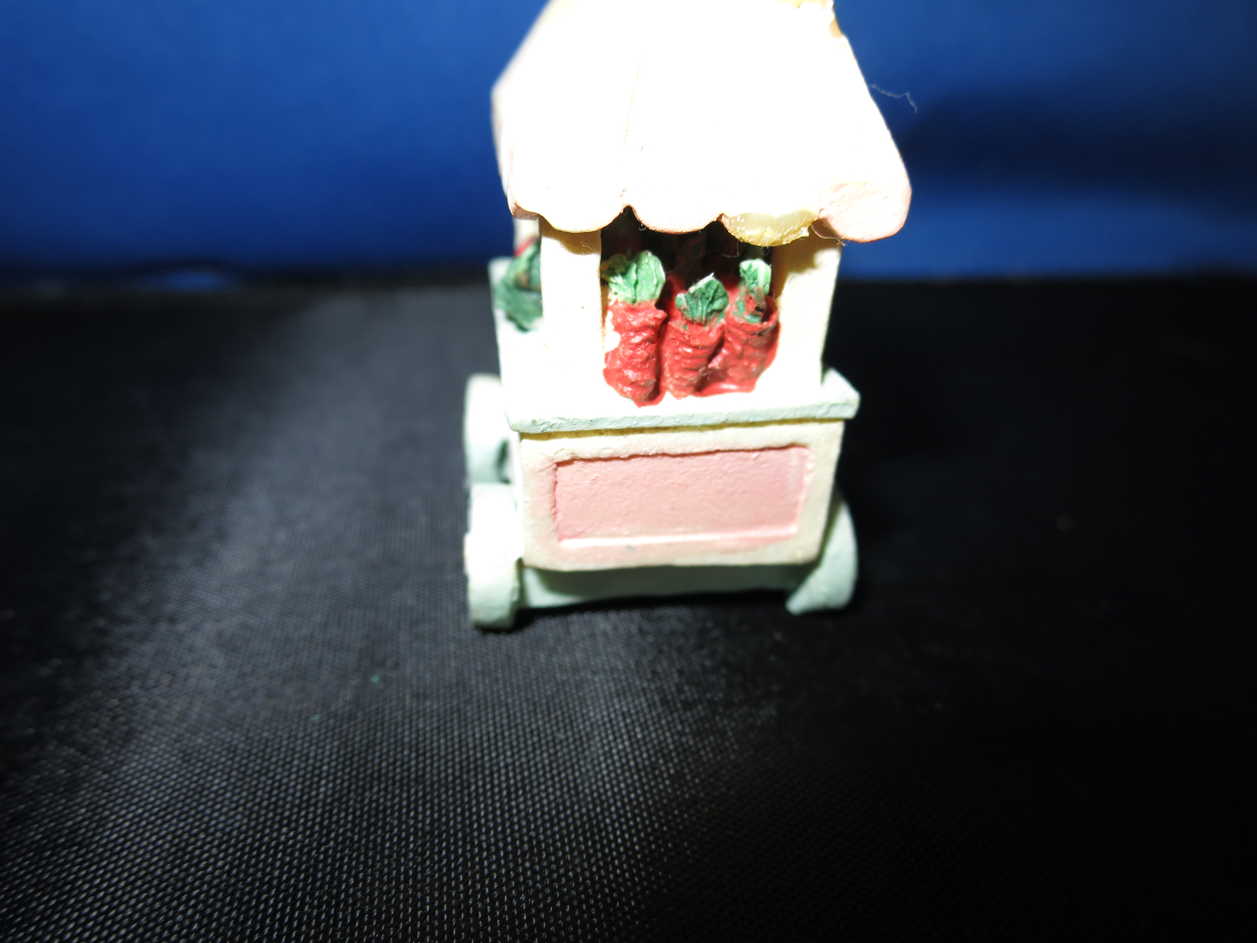 Miniature Fresh Vegetables Cart Easter Figurine