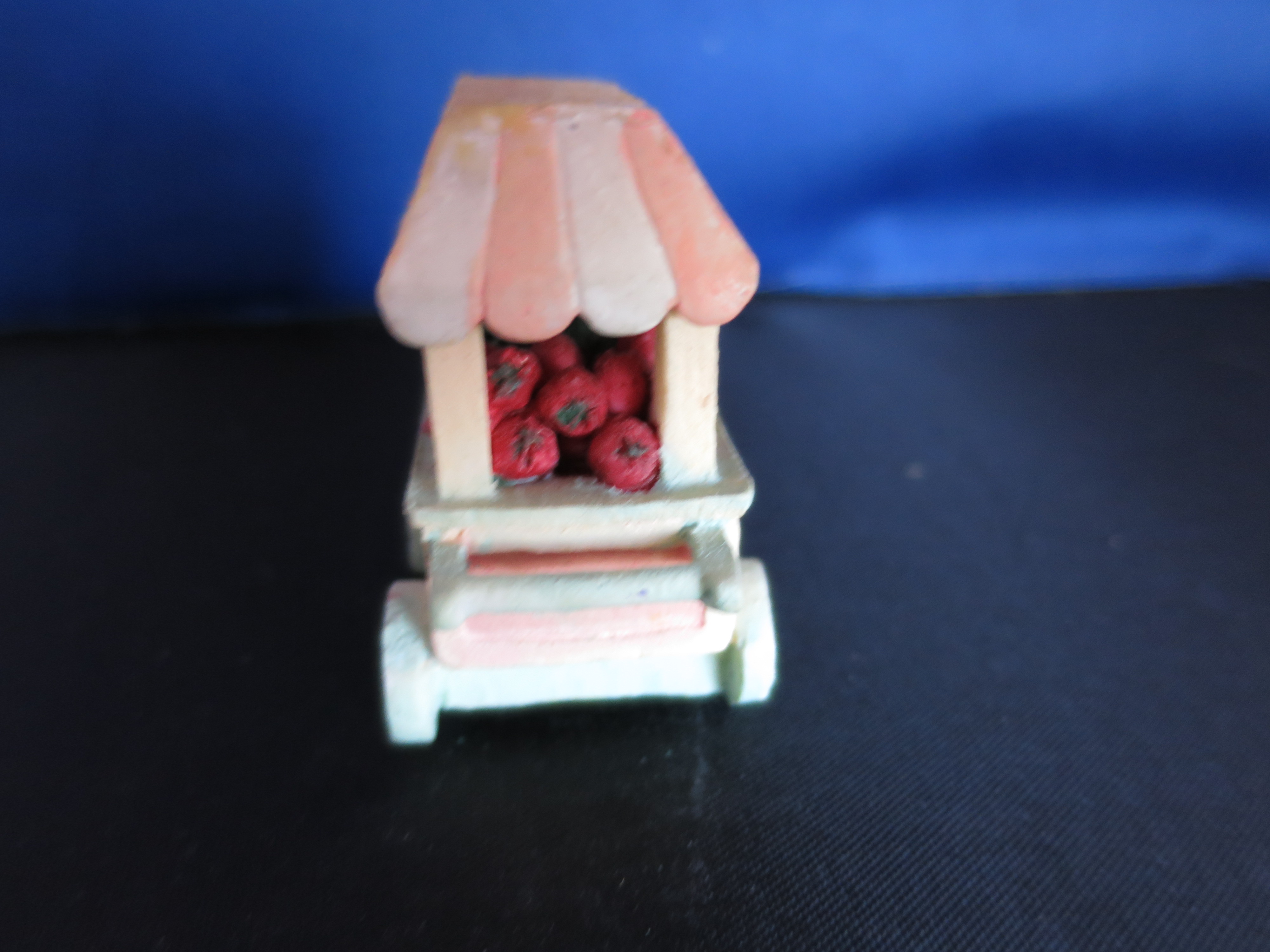 Miniature Fresh Vegetables Cart Easter Figurine