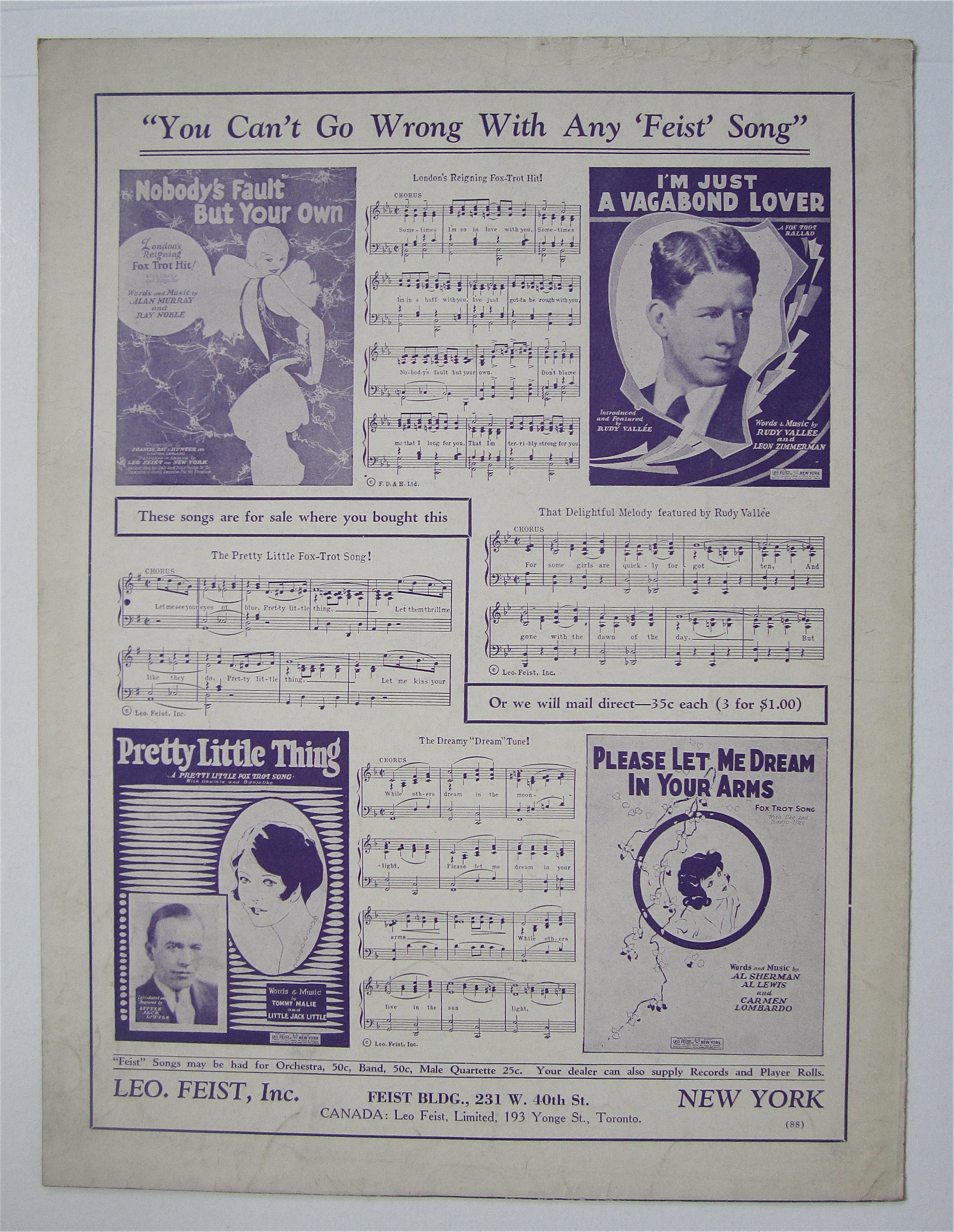 1929 My Dear by Kahn and Sanders