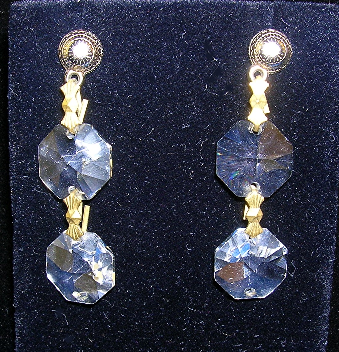 Antique Round Graduated Crystal Necklace & Earrings