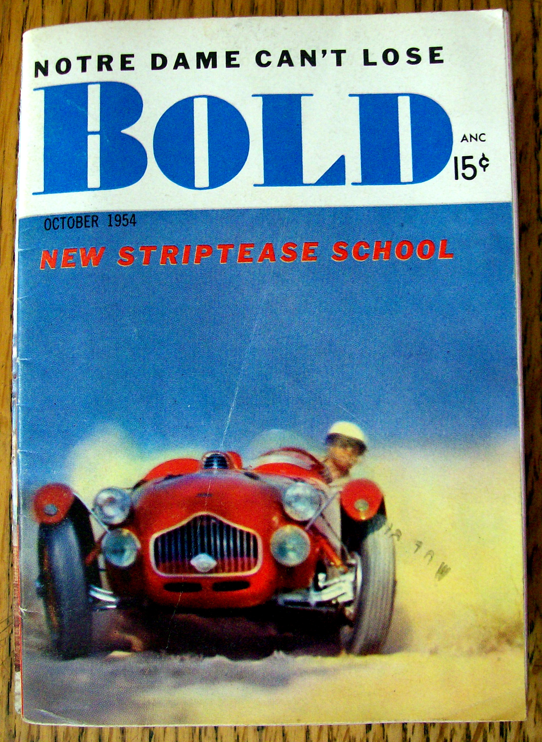 Bold Magazine October 1954 Striptease School