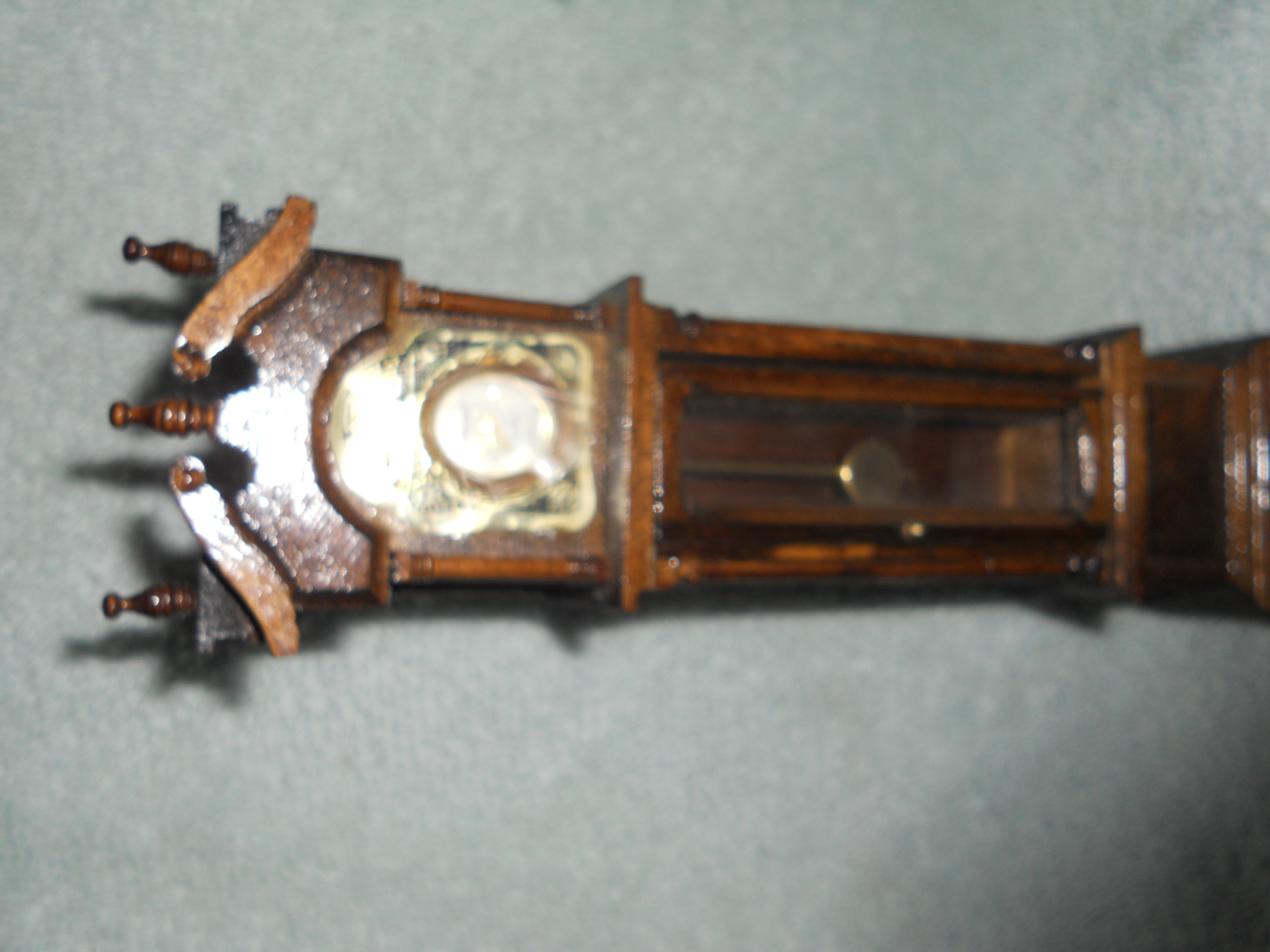 Dollhouse Grandfather Clock Wood