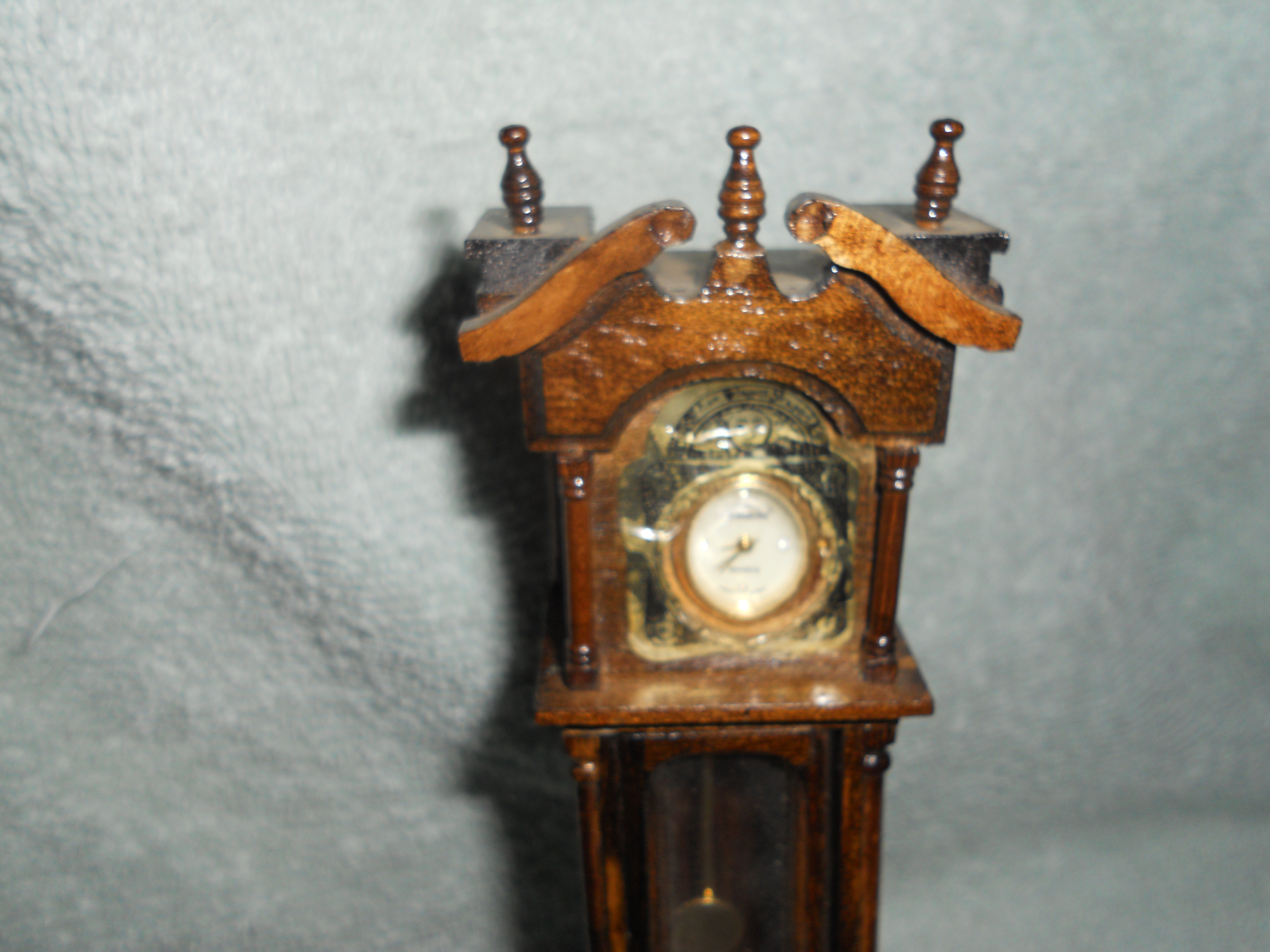 Dollhouse Grandfather Clock Wood