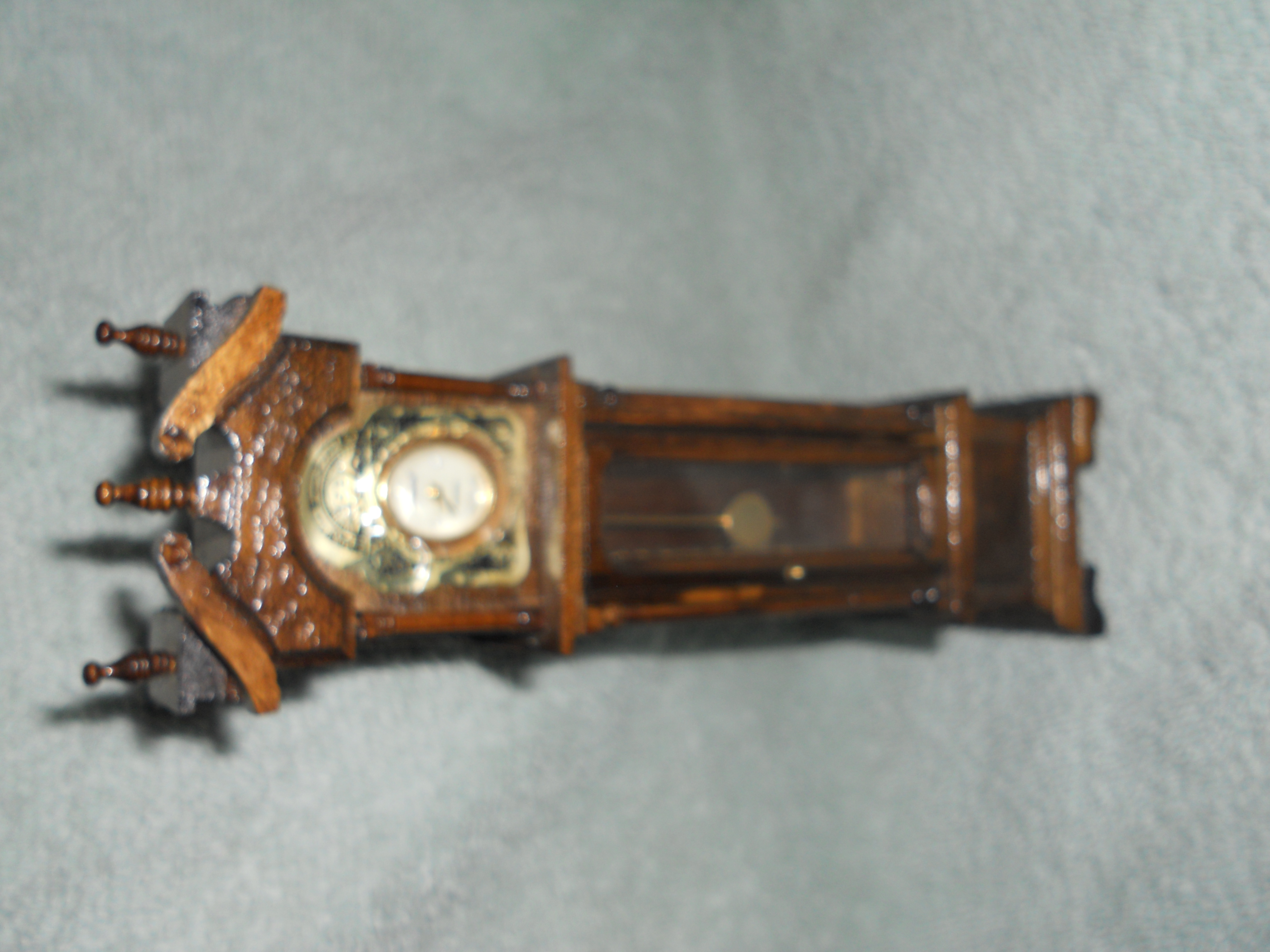 Dollhouse Grandfather Clock Wood