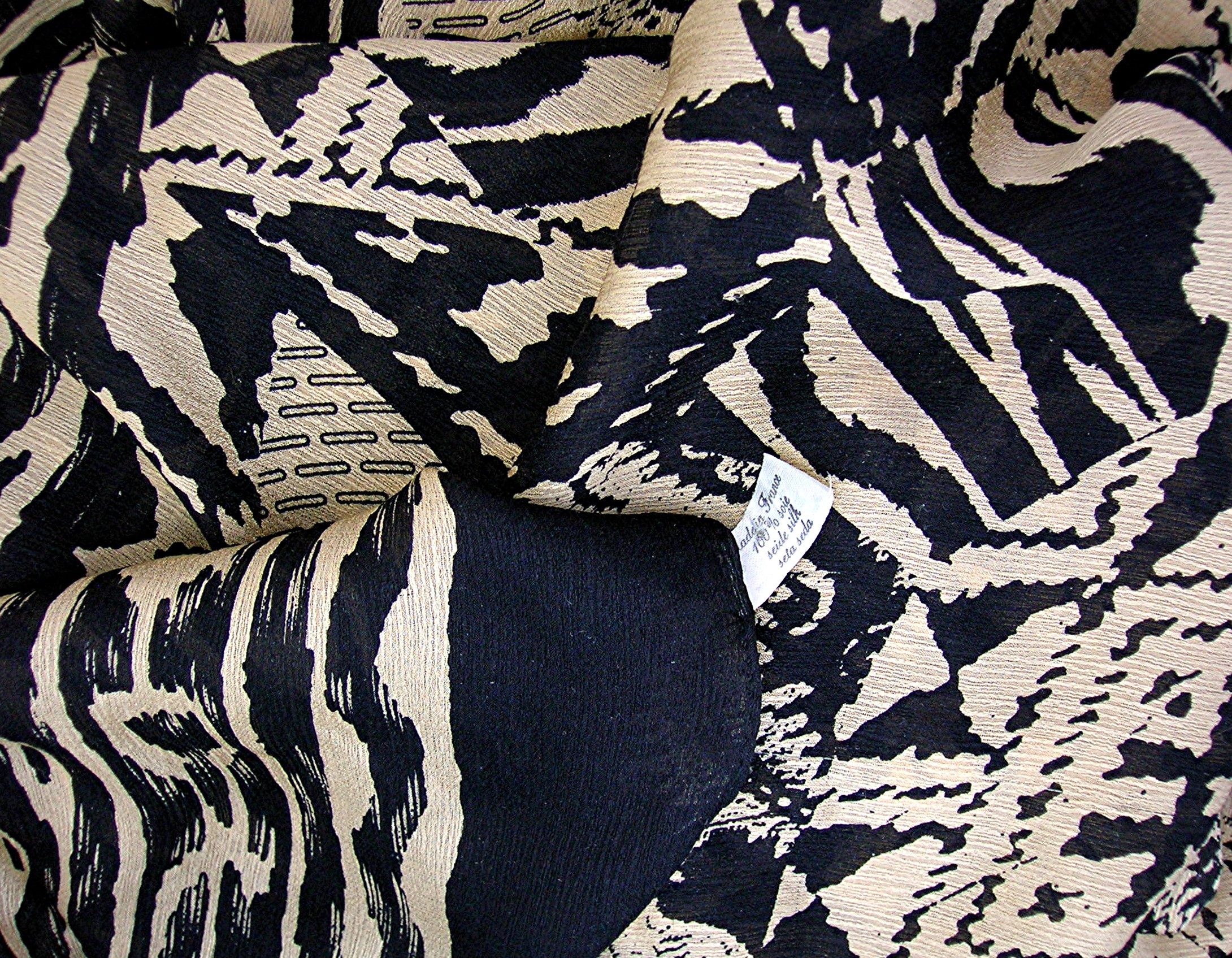 SILK SCARF 42 Inch  Made In FRANCE .