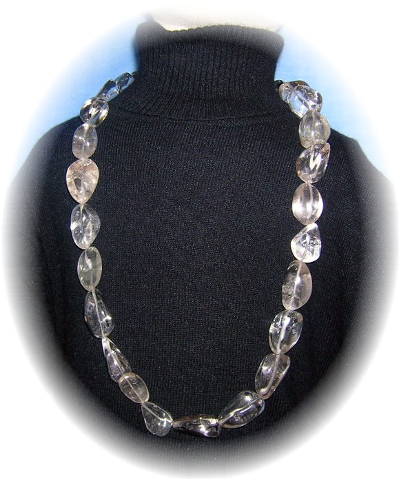 STUNNING 29 Inch ROCK CRYSTAL Necklace