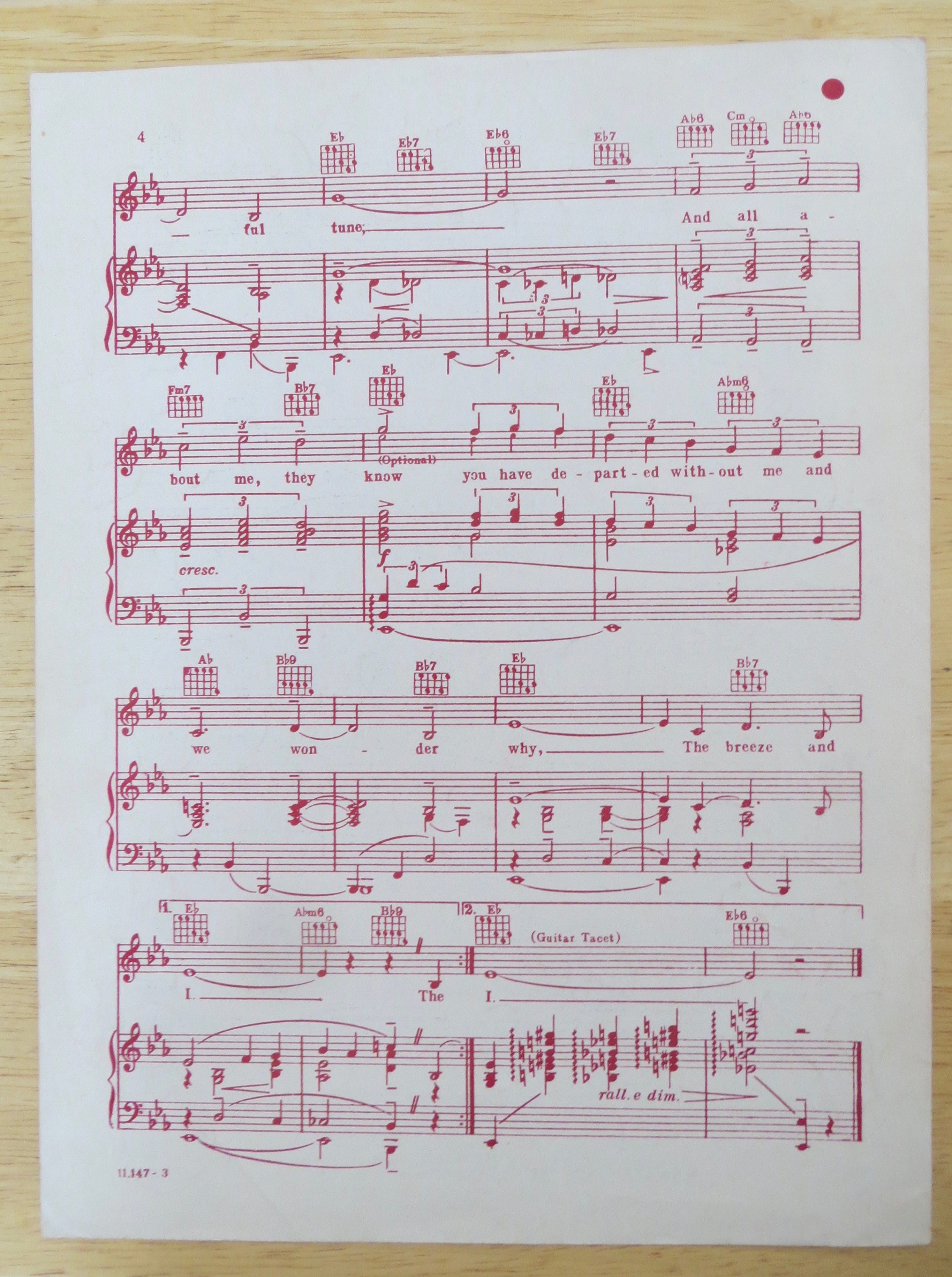 1928 The Breeze And I Sheet Music By Stillman & Lacuna