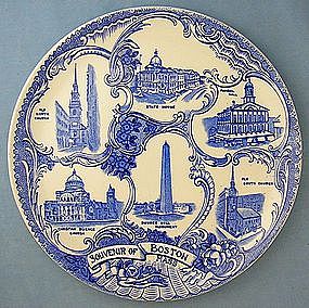Boston Souvenir Old English Staffordshire Plate