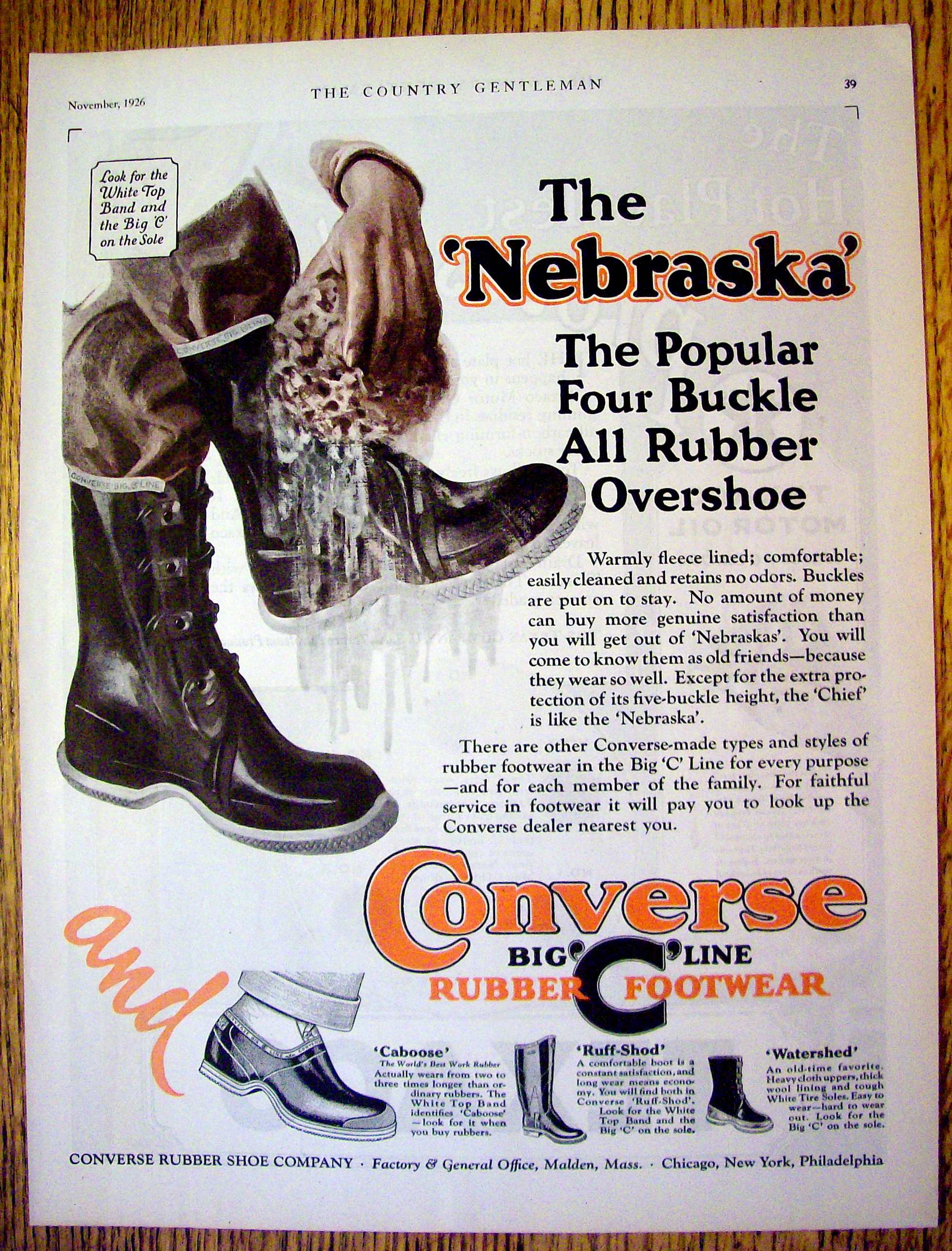 1926 Converse with The Nebraska Rubber Shoe
