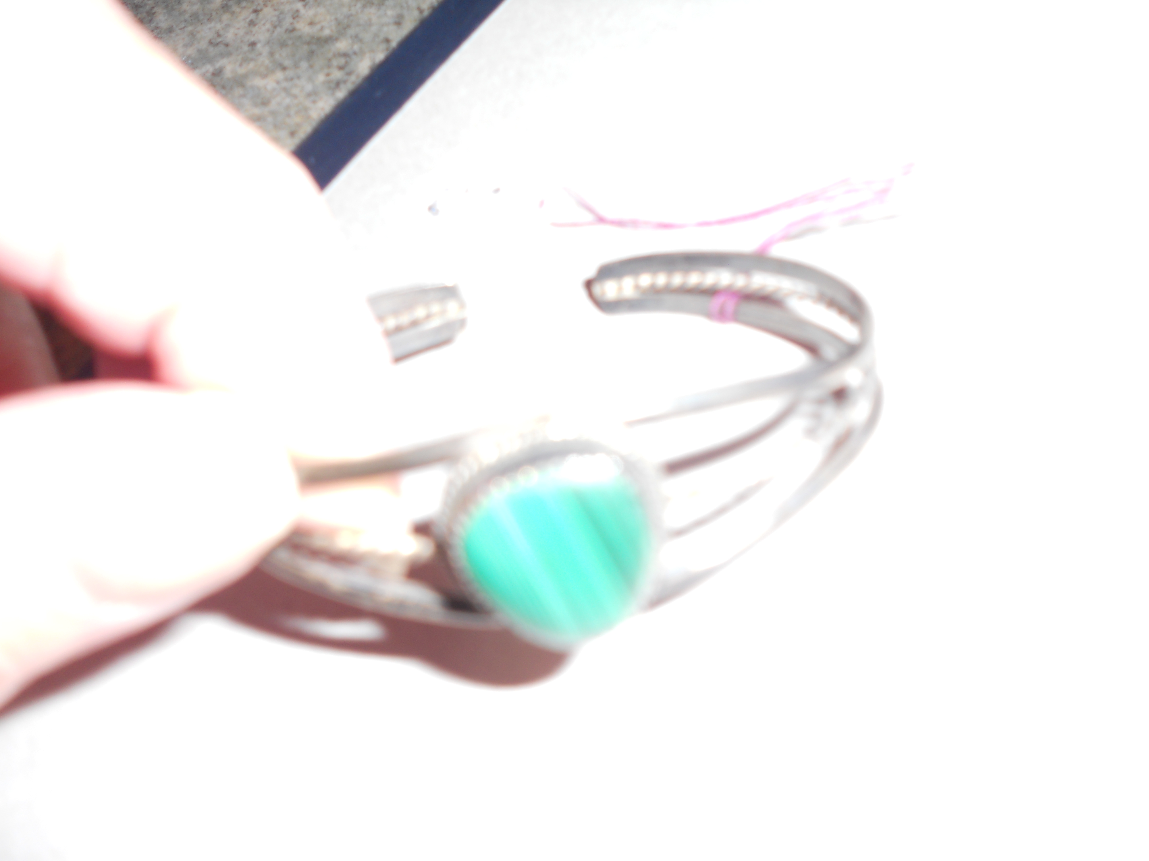 Malachite Sterling Silver Cuff Bracelet Green Gemstone
