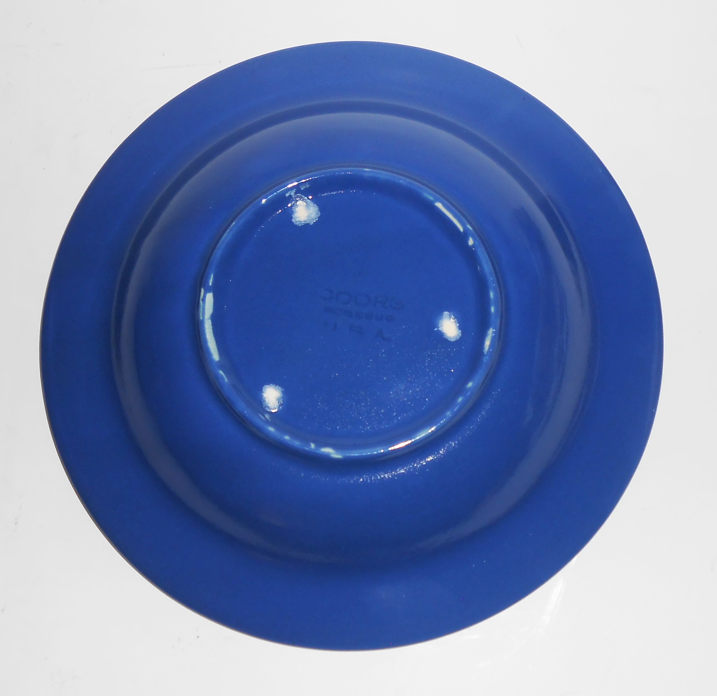 Coors Pottery Rosebud Blue Rimmed Soup Bowl #4
