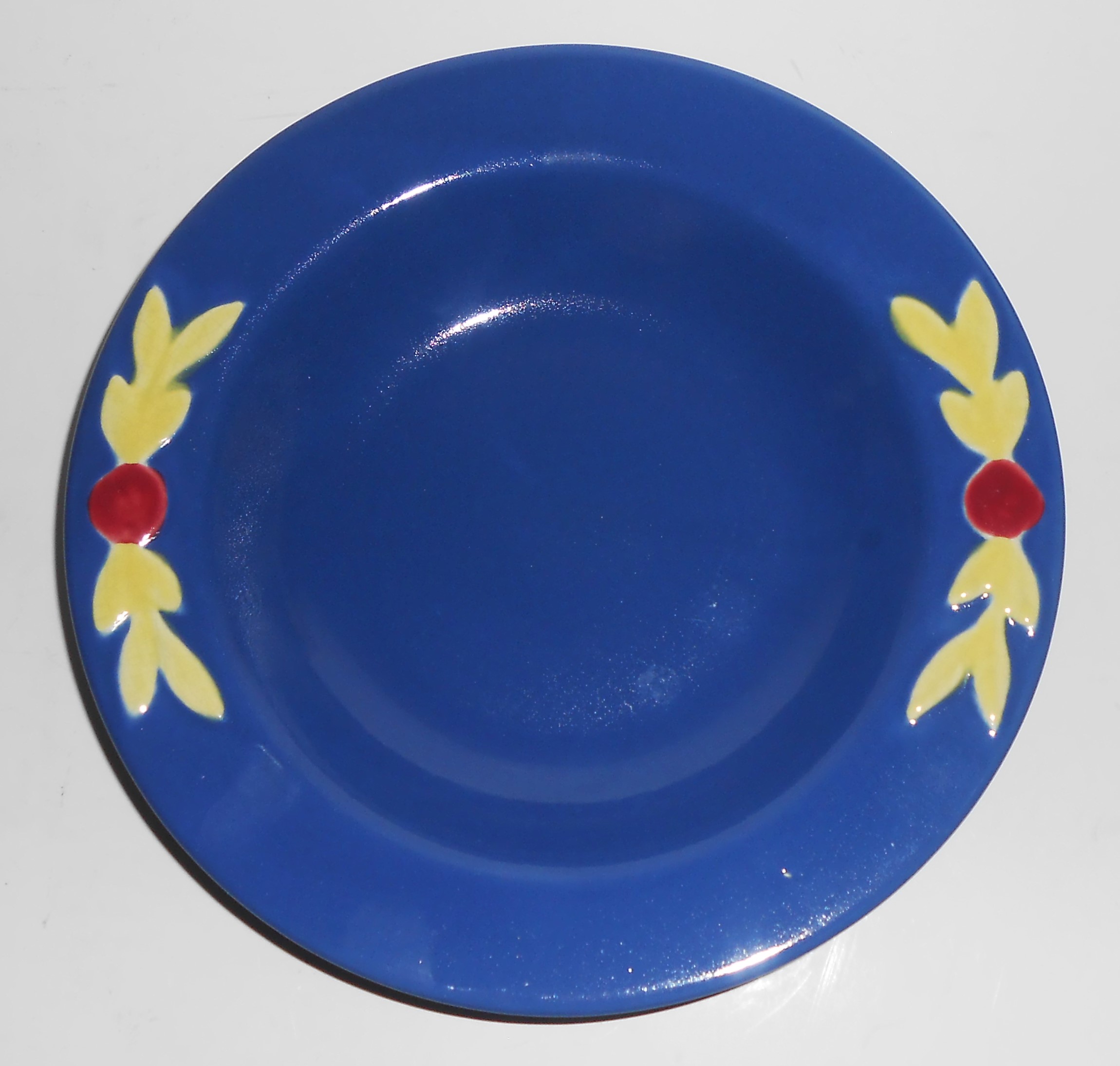 Coors Pottery Rosebud Blue Rimmed Soup Bowl #4