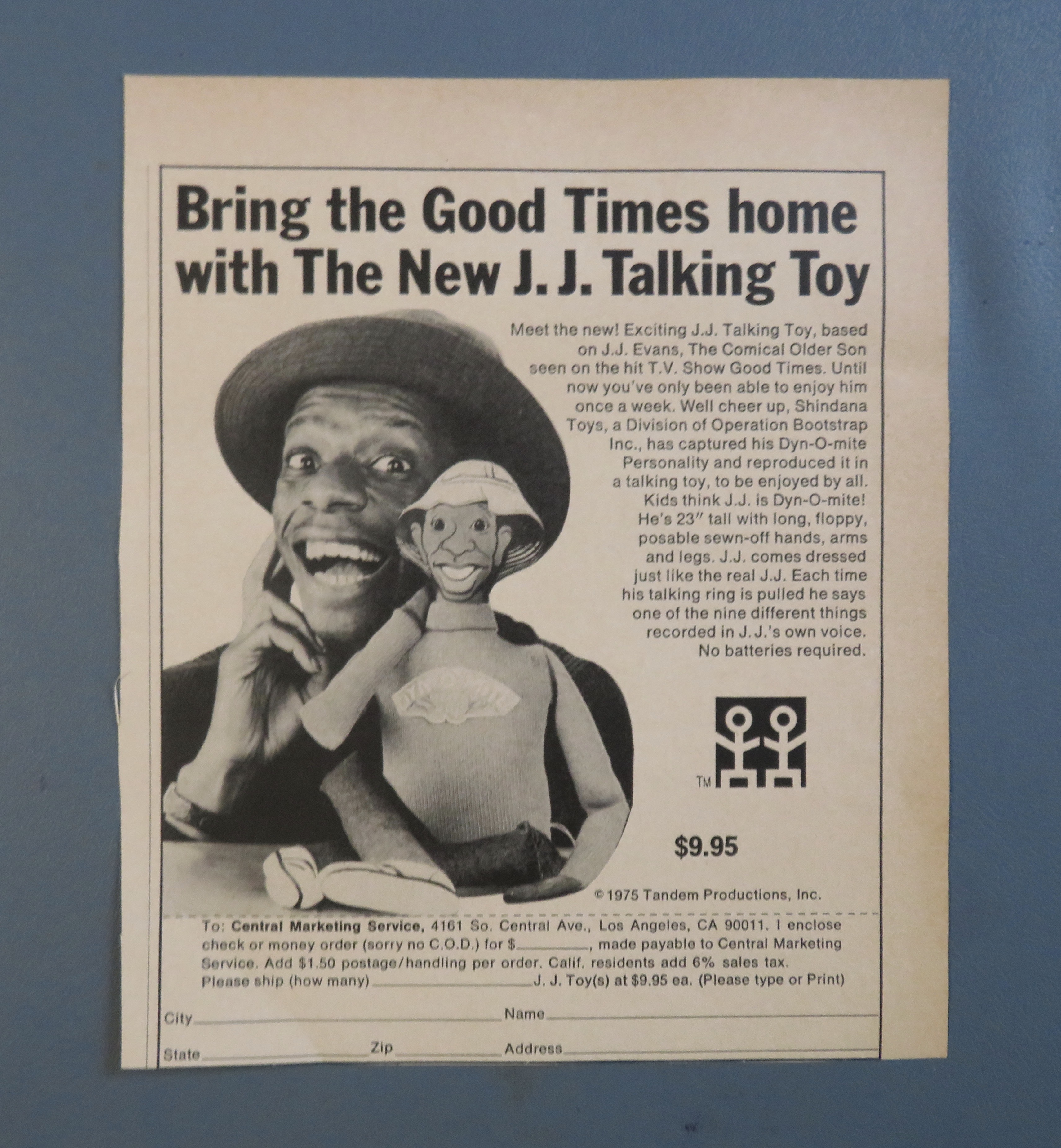 1975 James Evans Talking Toy/Doll w/Jimmie Walker