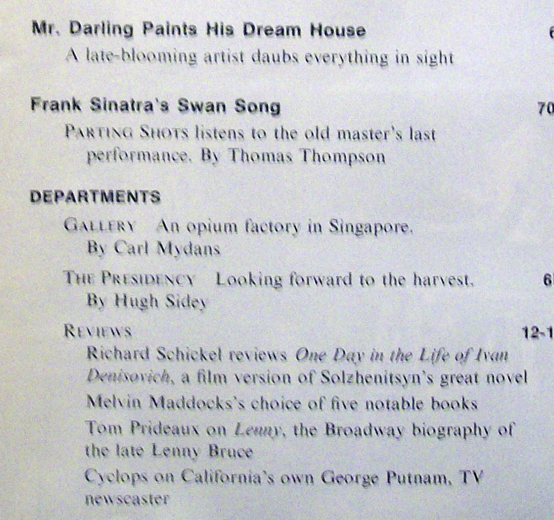 Life Magazine - June 25, 1971 - Frank Sinatra