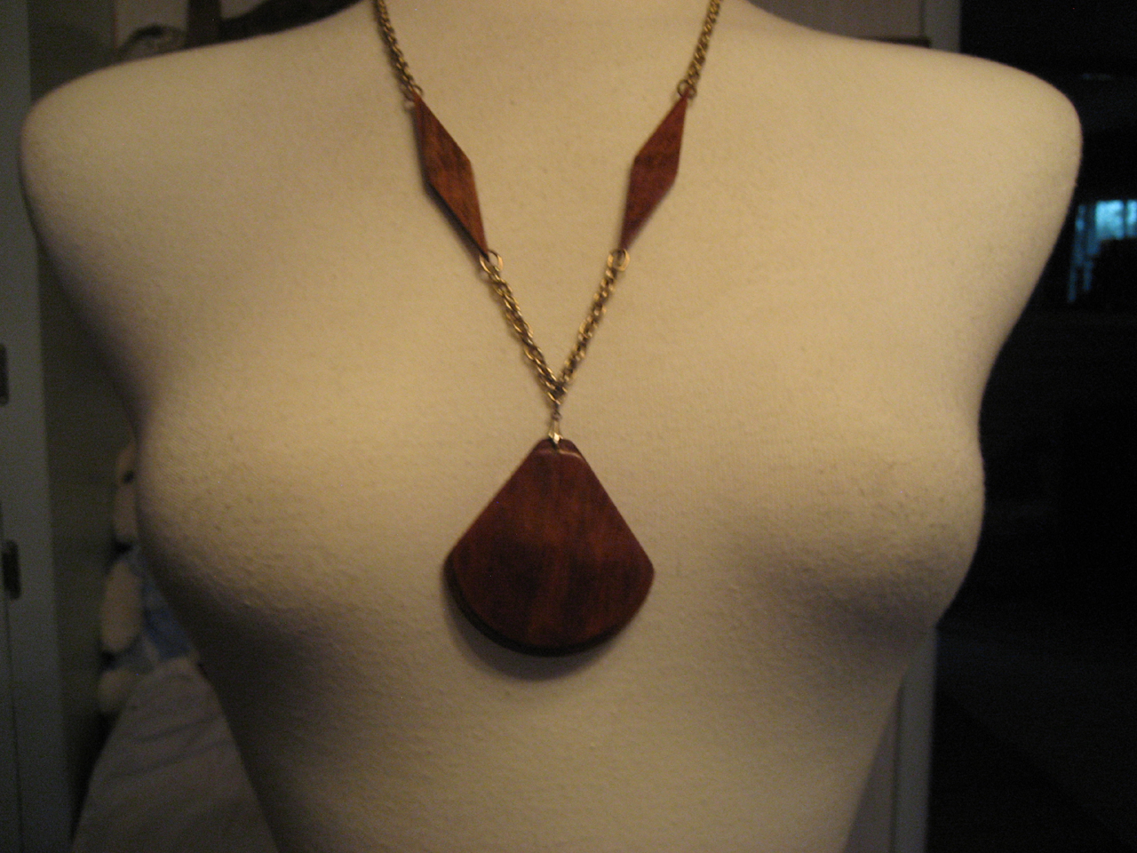 Art Deco Syle Wooden Necklace