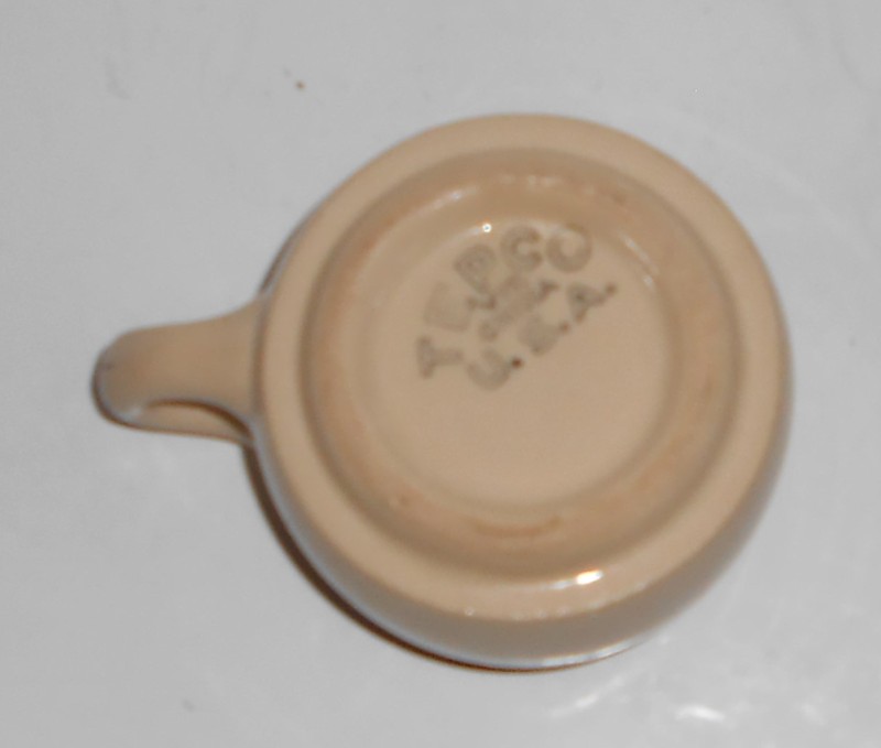 VINTAGE Tepco Restaurant Ware China Orange/Brown/Black Bands Cup