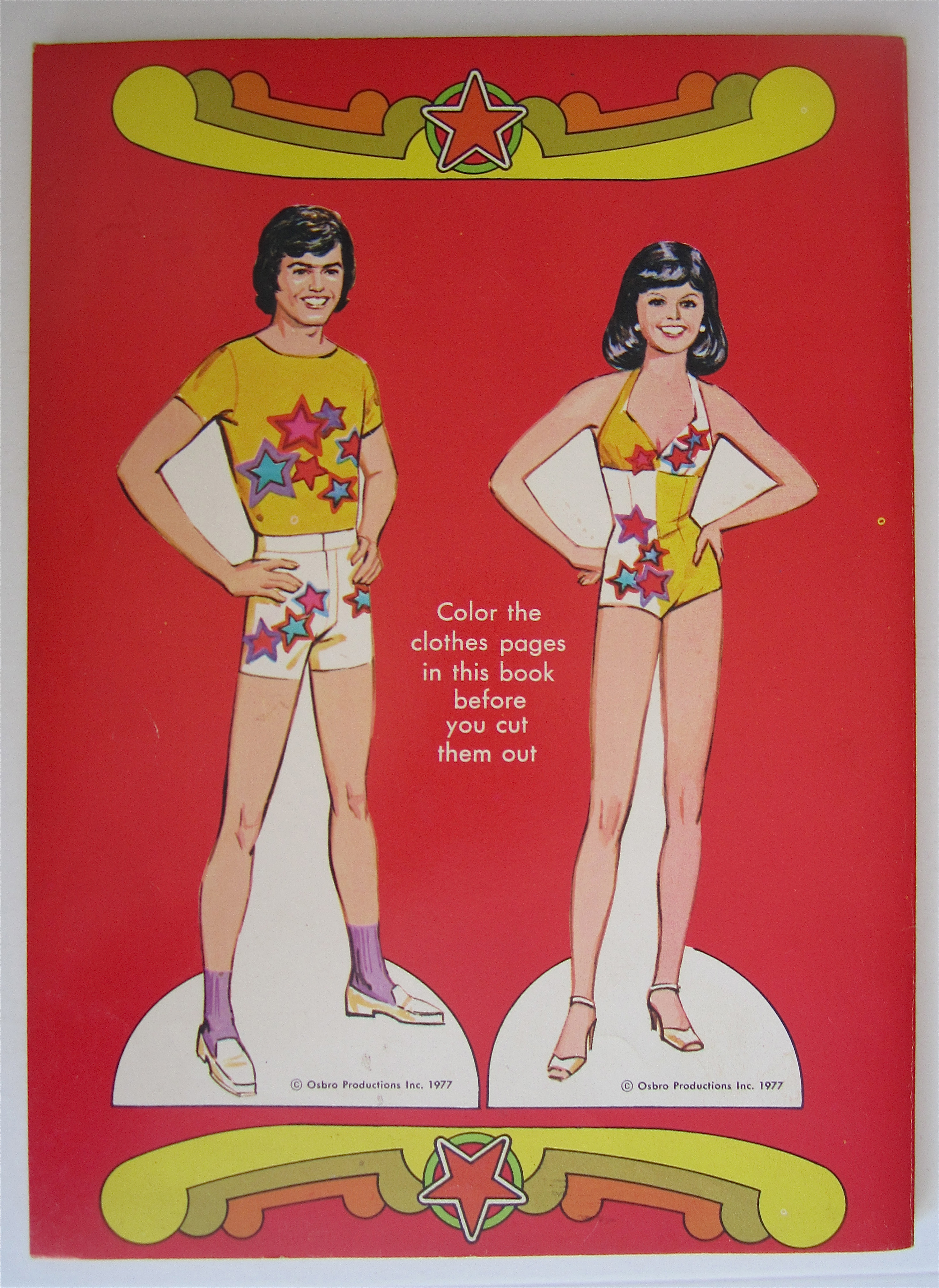 Donny & Marie Whitman Coloring Book 1977