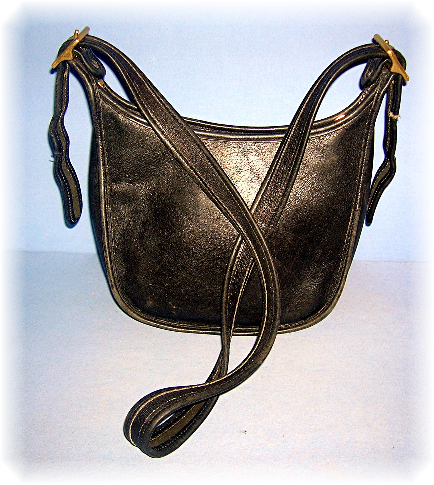 Black Coach Leather Shoulder Bag