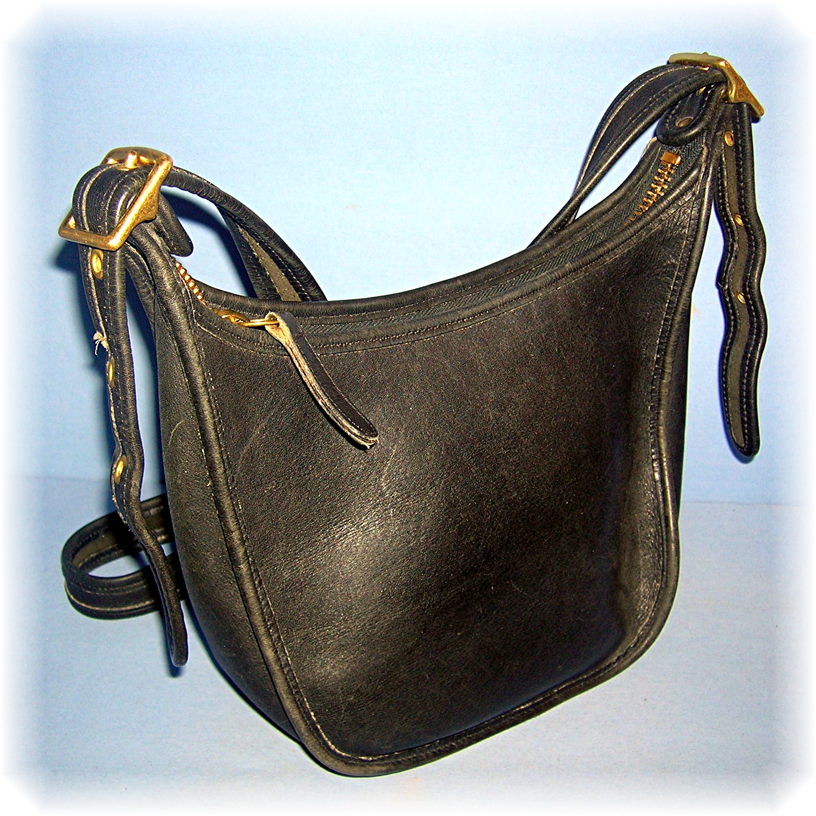 Black Coach Leather Shoulder Bag