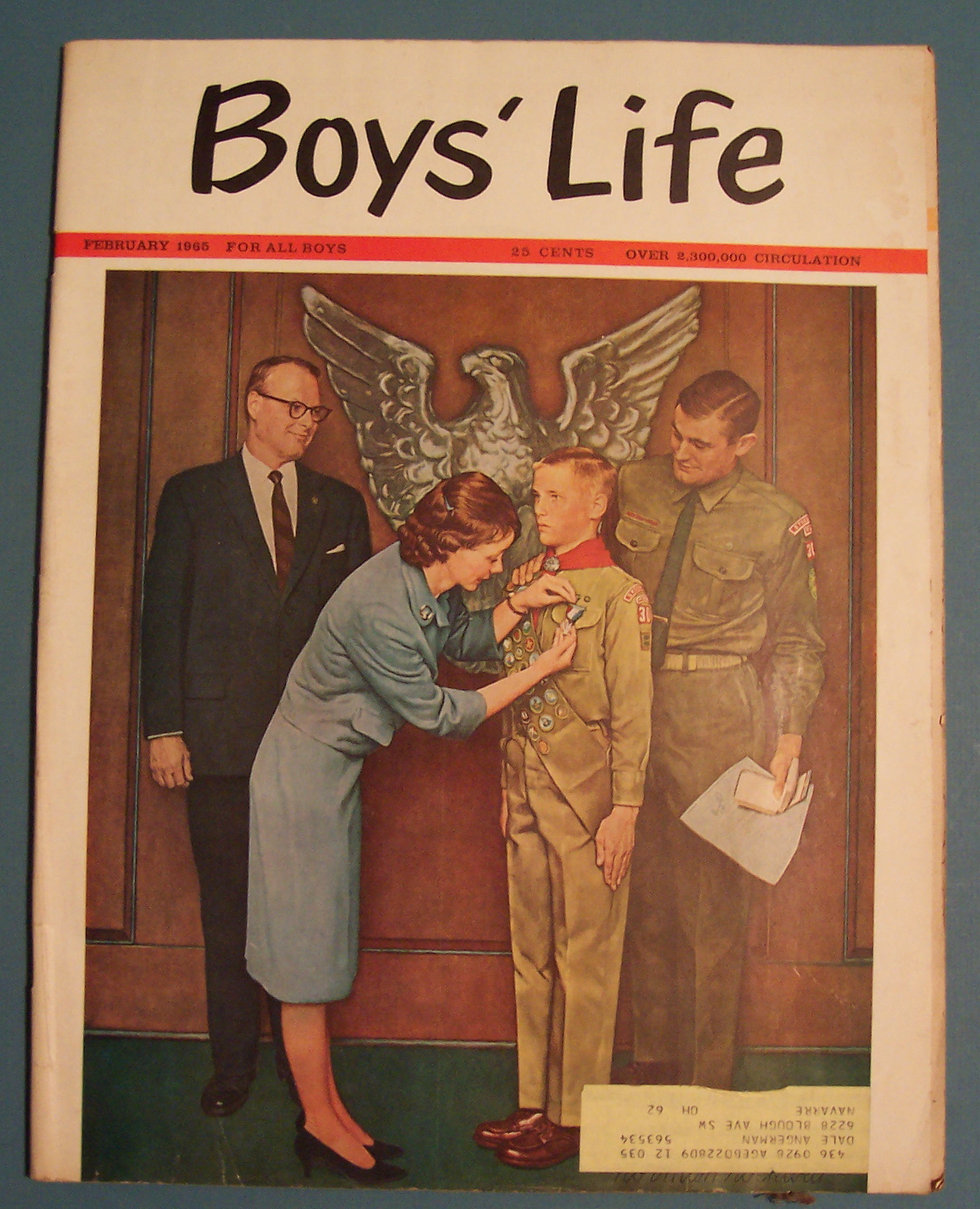 Boys Life Magazine - Feb 1965 - Rockwell Cover