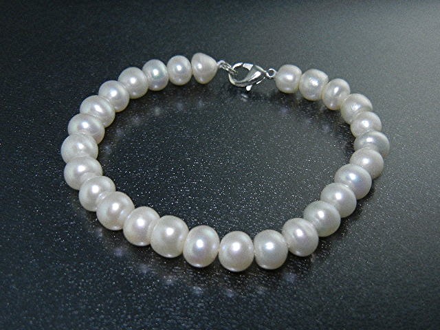 Freshwater Pearls Bracelet Silver Clasp
