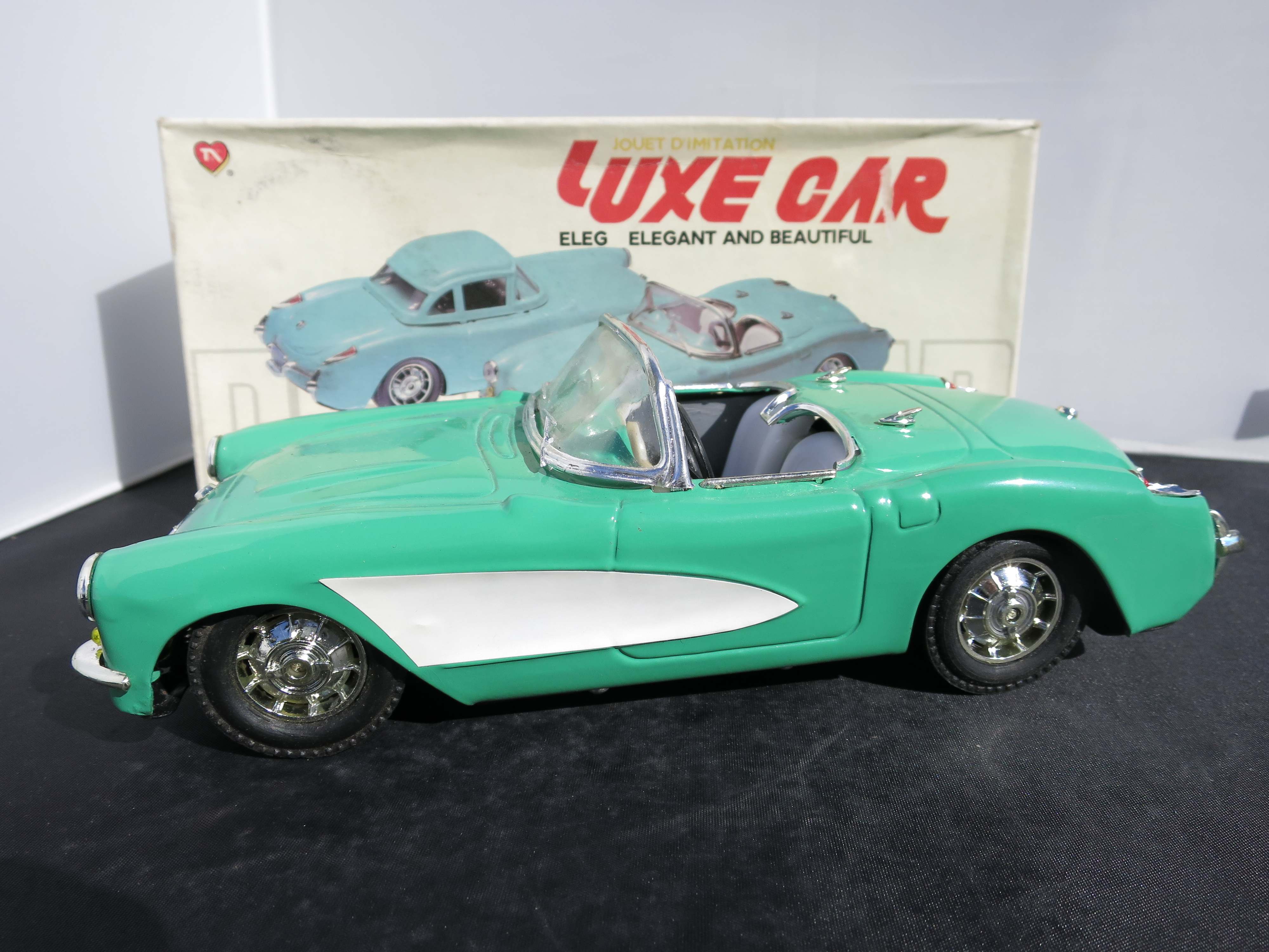 Scale Luxe Car Teal 1957 Corvette Convertible MIB