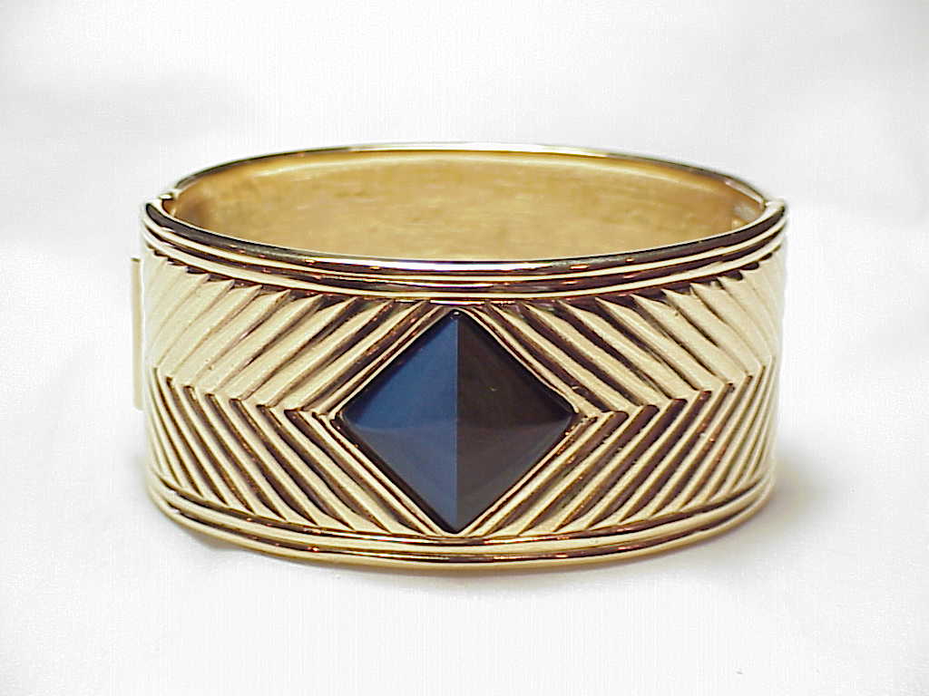 Avon Gallery Originals Blue And Brown Moonstone Cuff Bracelet