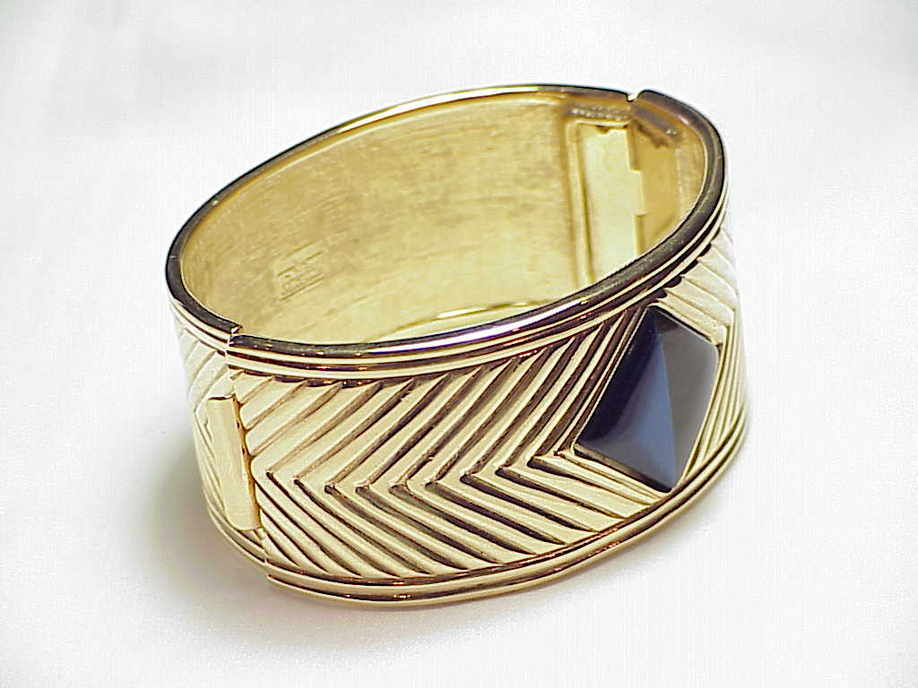 Avon Gallery Originals Blue And Brown Moonstone Cuff Bracelet