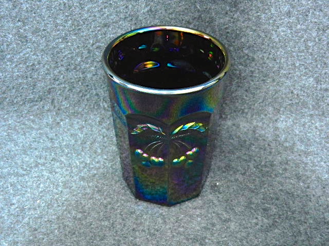 Carnival Glass Tumbler Cherry and Cable Pattern