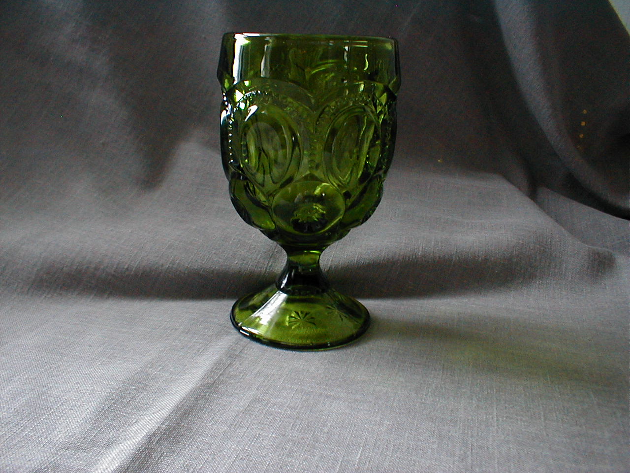 Moon And Stars Green Goblet